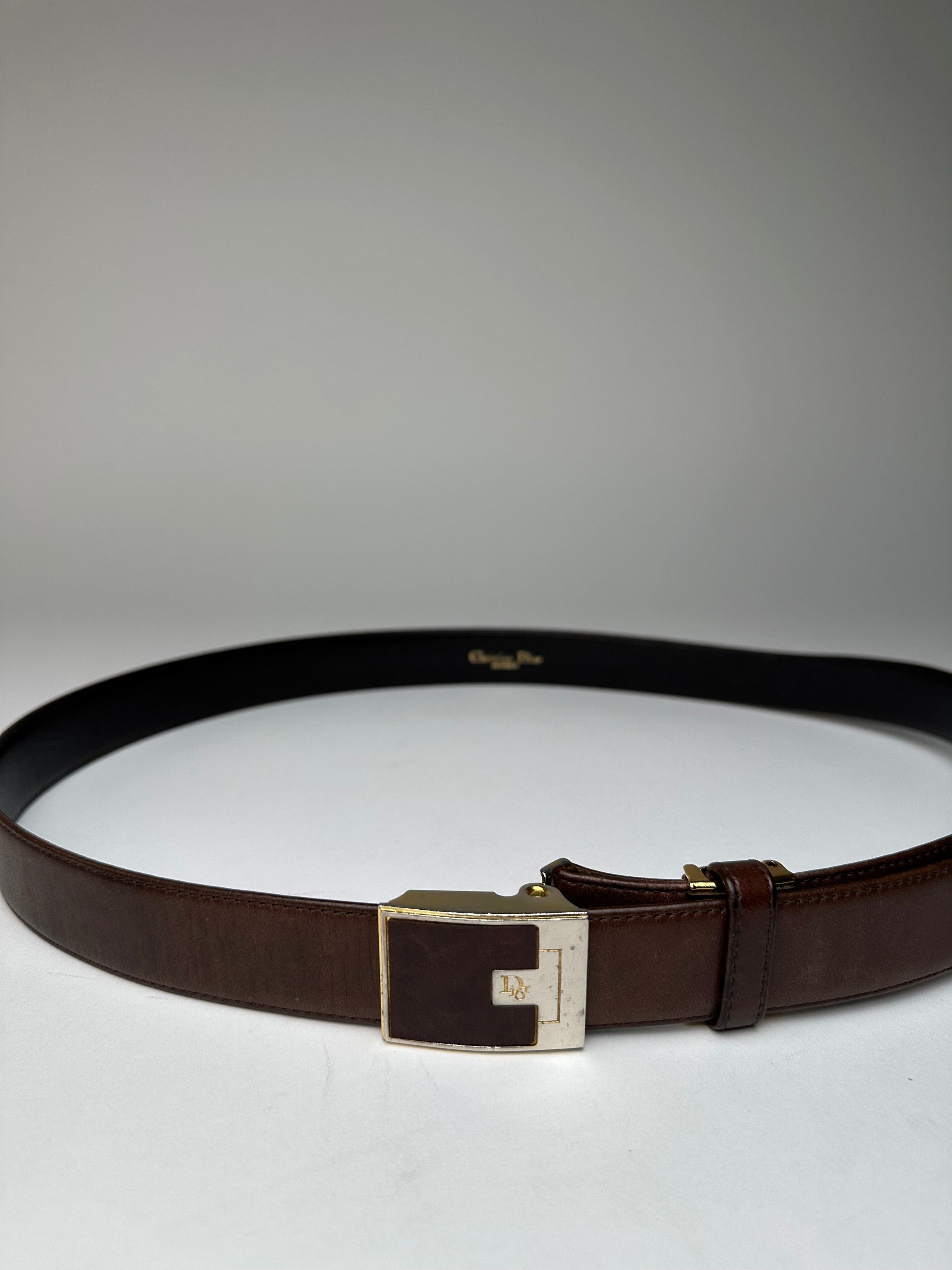 Dior Vintage Snake Emblossed Leather Belt Brown Size ONE SIZE - 5 Thumbnail