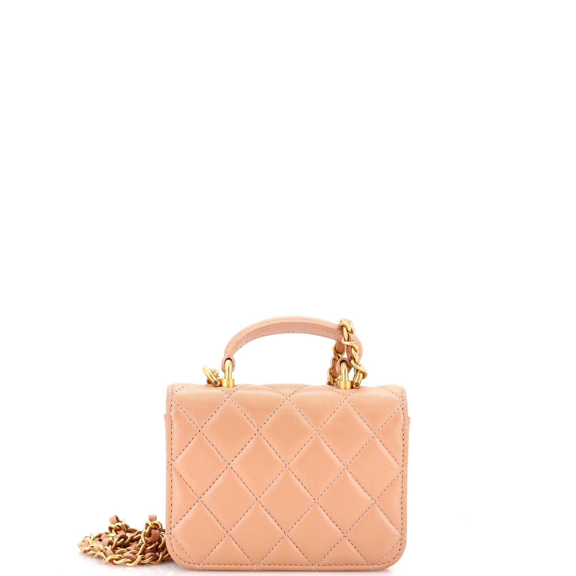 Chanel Top Handle Flap Coin Purse with Chain Size ONE SIZE - 3 Thumbnail
