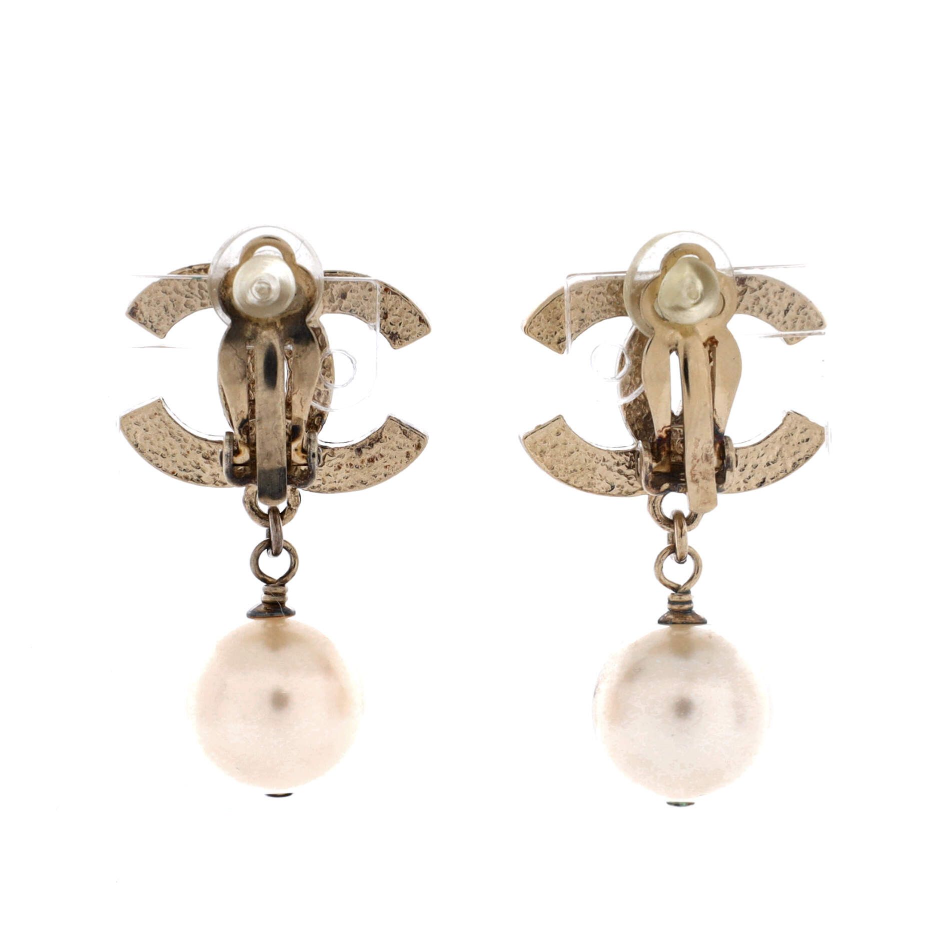 Chanel Vintage CC Drop Clip-On Earrings Size ONE SIZE - 3 Thumbnail