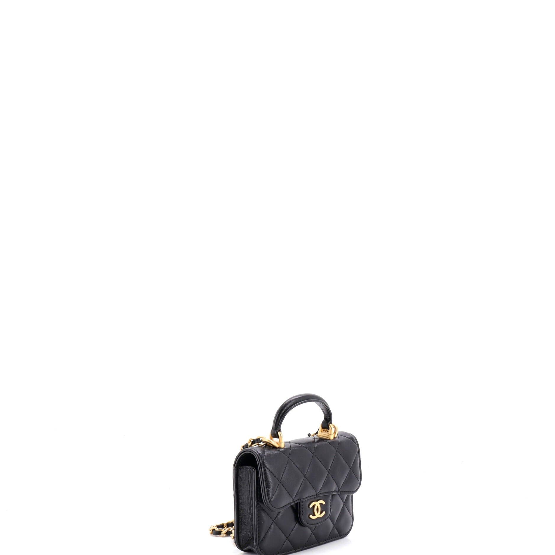 Chanel Top Handle Flap Coin Purse with Chain Size ONE SIZE - 3 Thumbnail