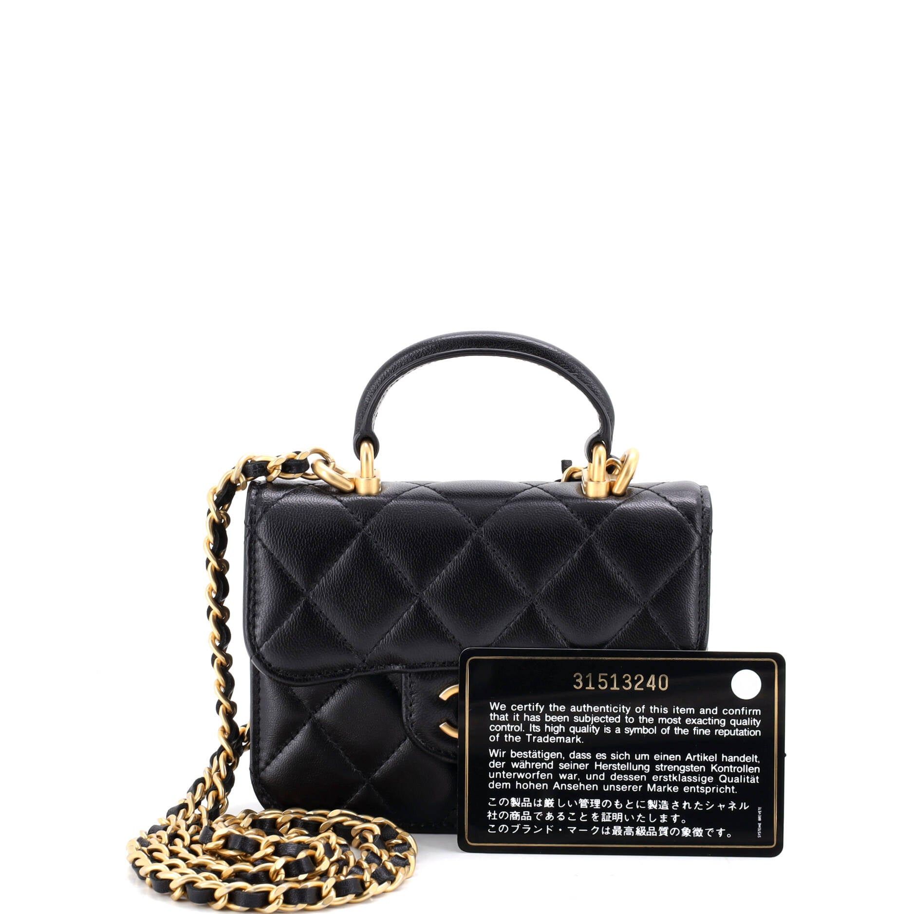 Chanel Top Handle Flap Coin Purse with Chain Size ONE SIZE - 2 Thumbnail