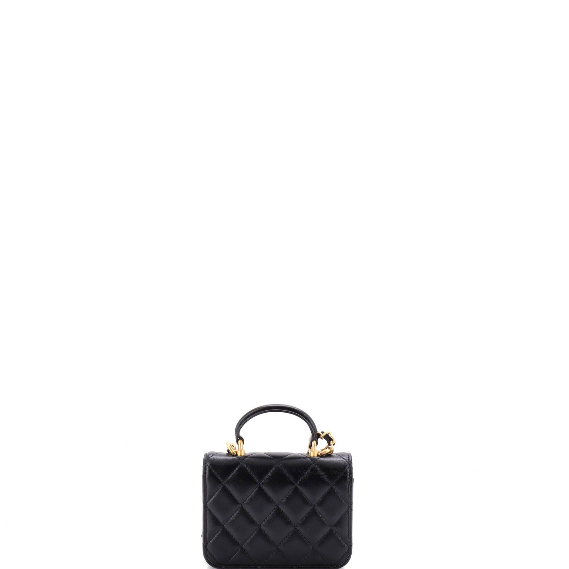 Chanel Top Handle Flap Coin Purse with Chain Size ONE SIZE - 4 Thumbnail