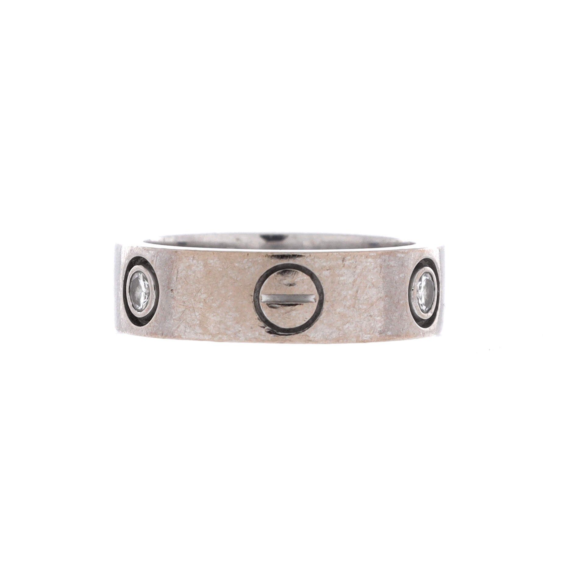 Cartier Love 3 Diamonds Band Ring Size ONE SIZE - 2 Thumbnail