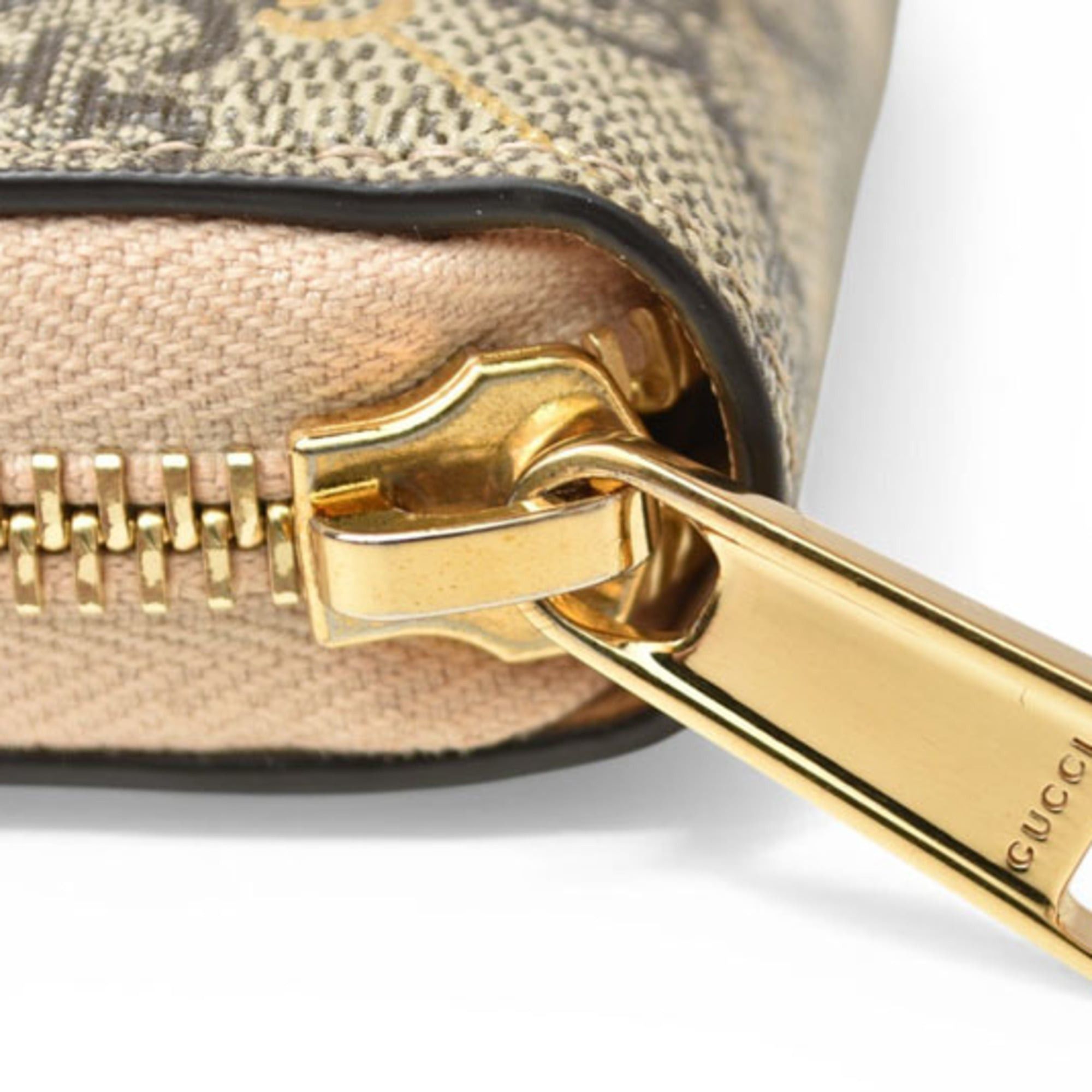 Gucci Gucci zip-around wallet, GG Supreme, horsebit print, 774331, brown/beige. Size ONE SIZE - 4 Thumbnail
