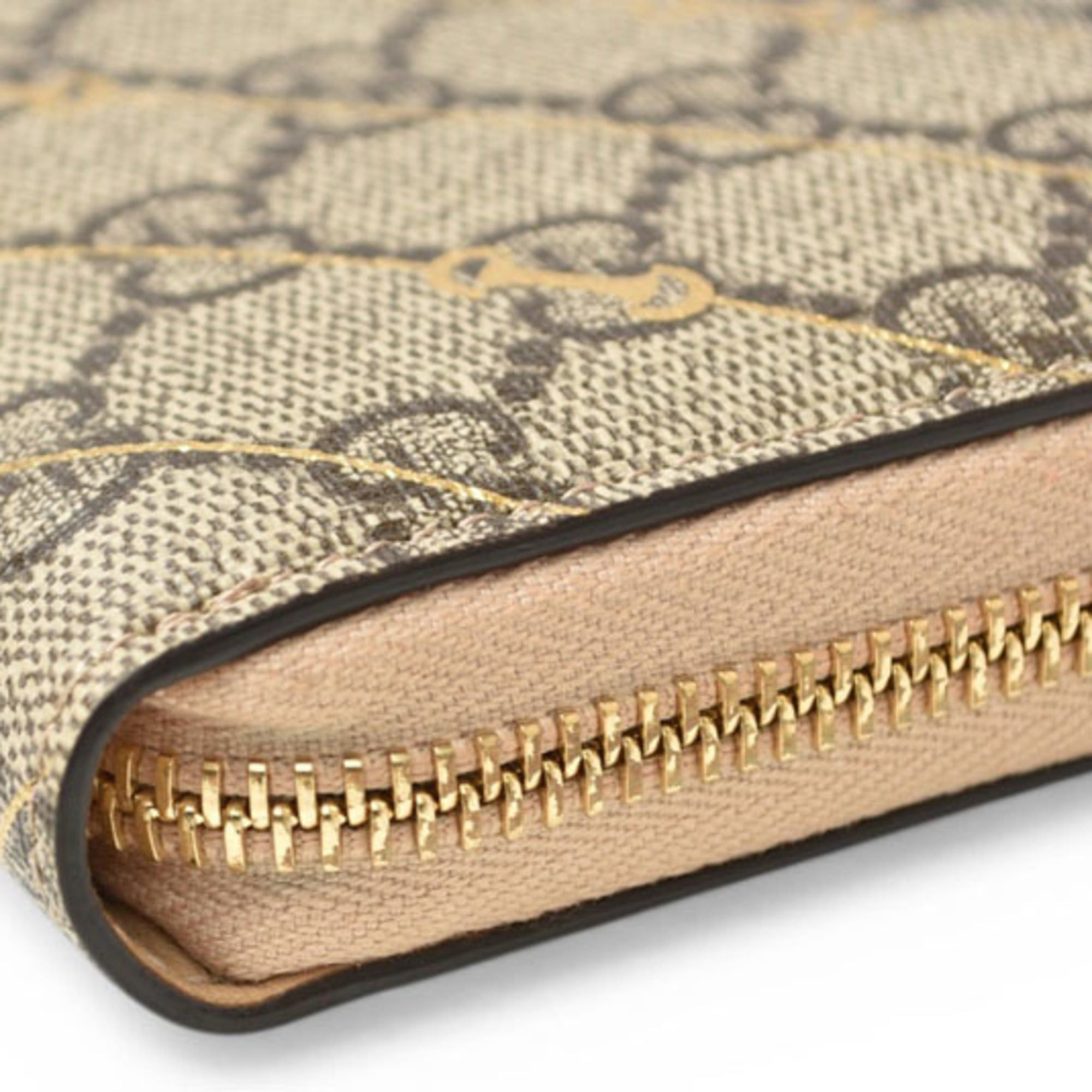 Gucci Gucci zip-around wallet, GG Supreme, horsebit print, 774331, brown/beige. Size ONE SIZE - 5 Thumbnail