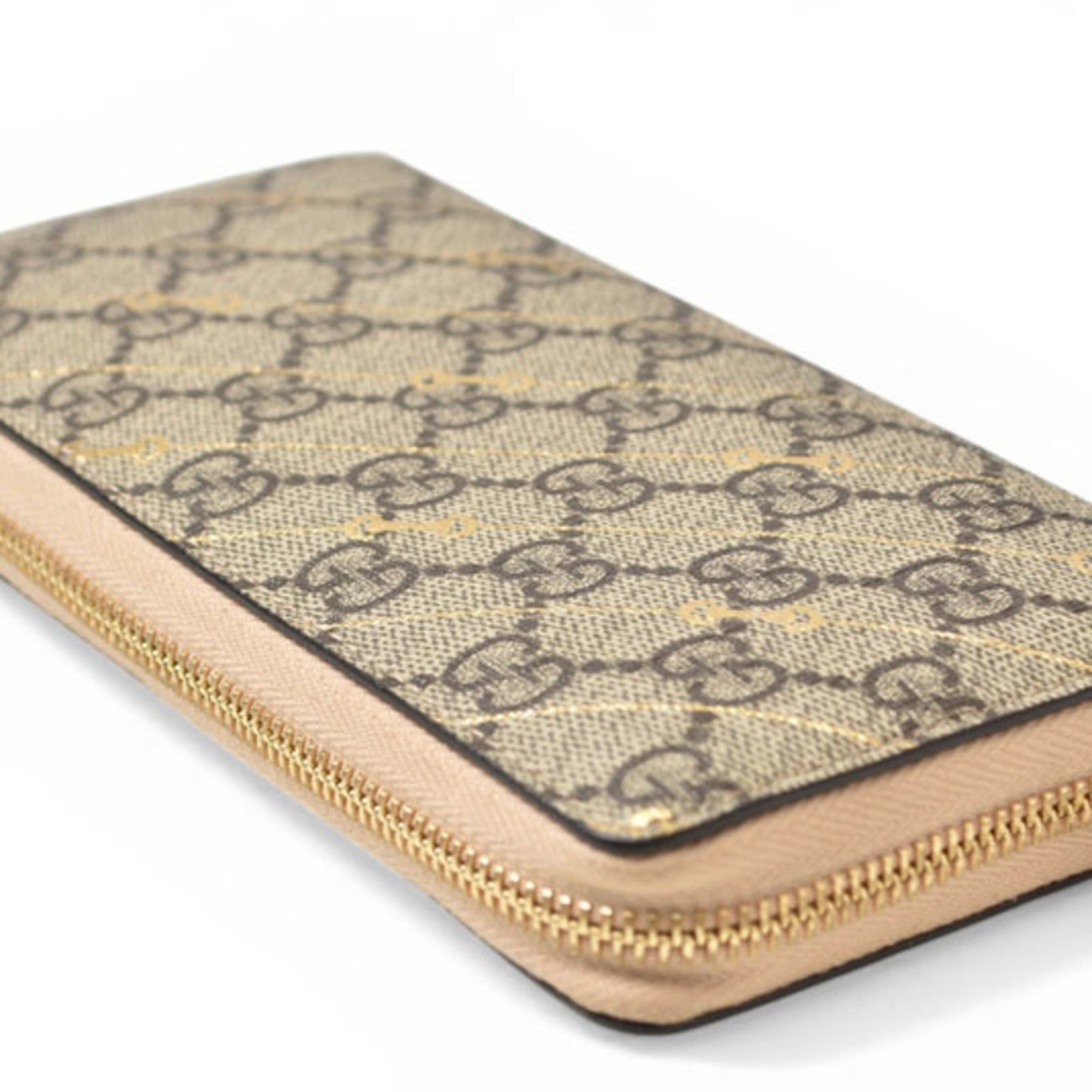 Gucci Gucci zip-around wallet, GG Supreme, horsebit print, 774331, brown/beige. Size ONE SIZE - 3 Thumbnail