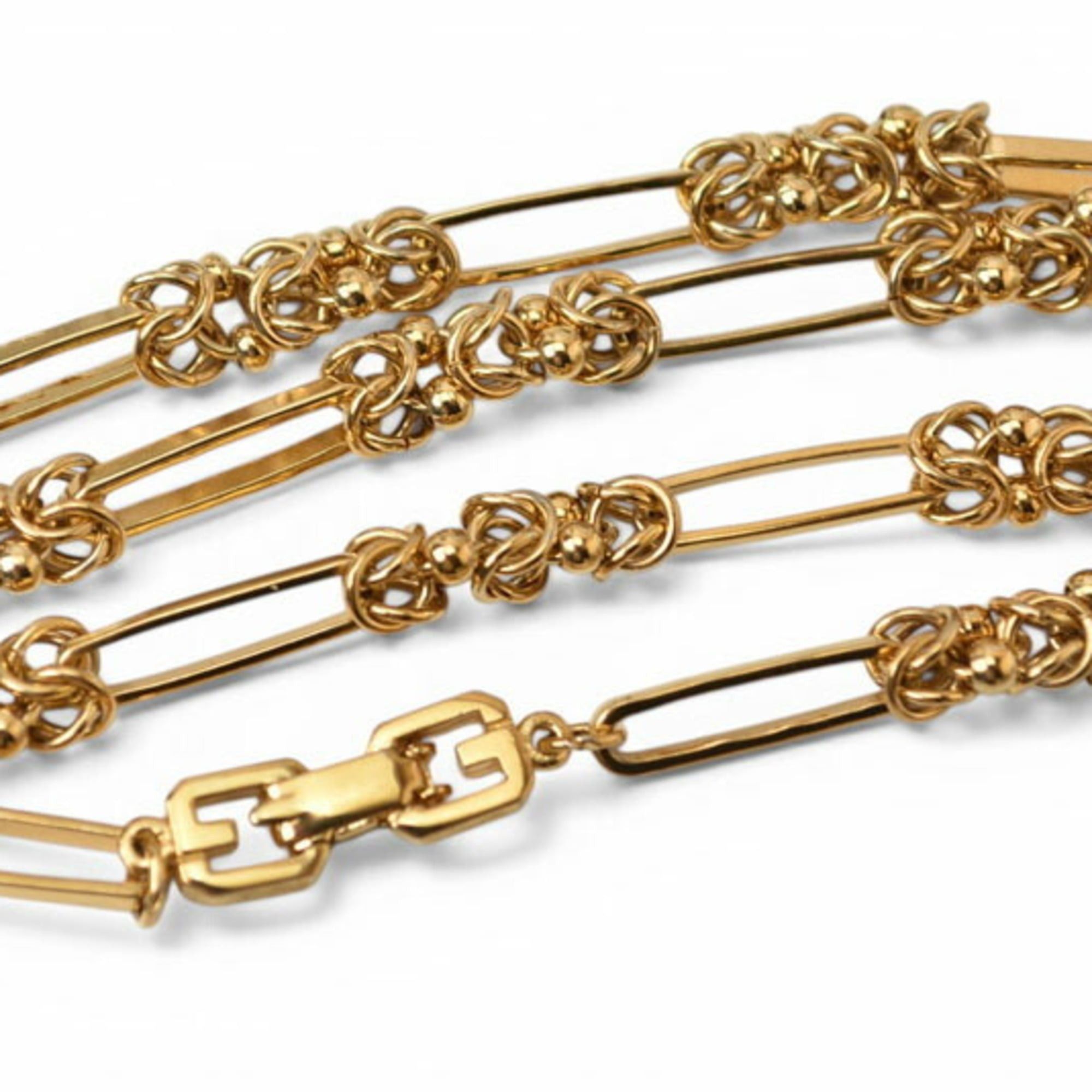 Givenchy Givenchy Long Necklace GIVENCHY GG 4G Gold Clasp Women's Size ONE SIZE - 4 Thumbnail