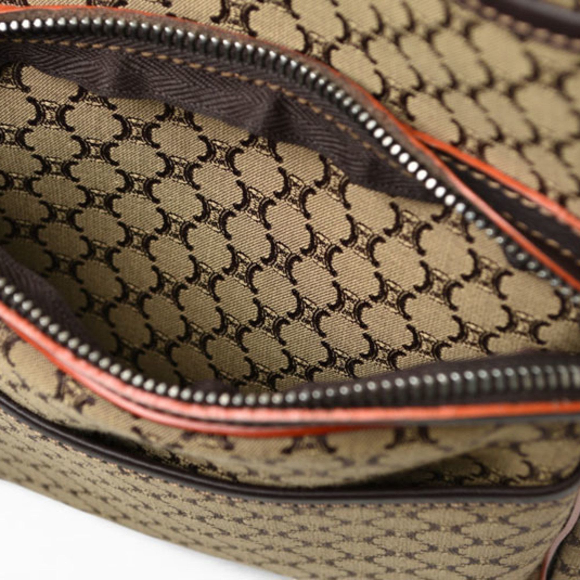 Celine Celine shoulder bag, CELINE Macadam pattern brown beige Size ONE SIZE - 14 Thumbnail