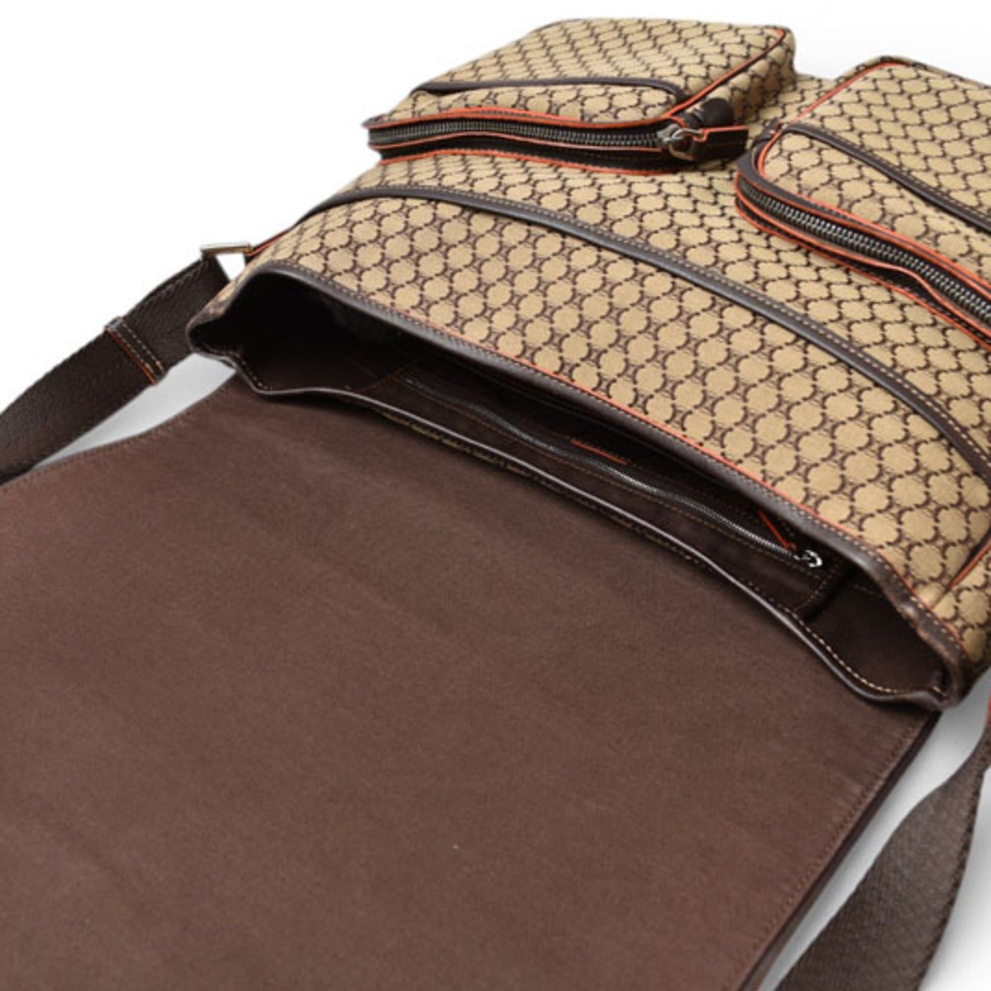 Celine Celine shoulder bag, CELINE Macadam pattern brown beige Size ONE SIZE - 9 Thumbnail
