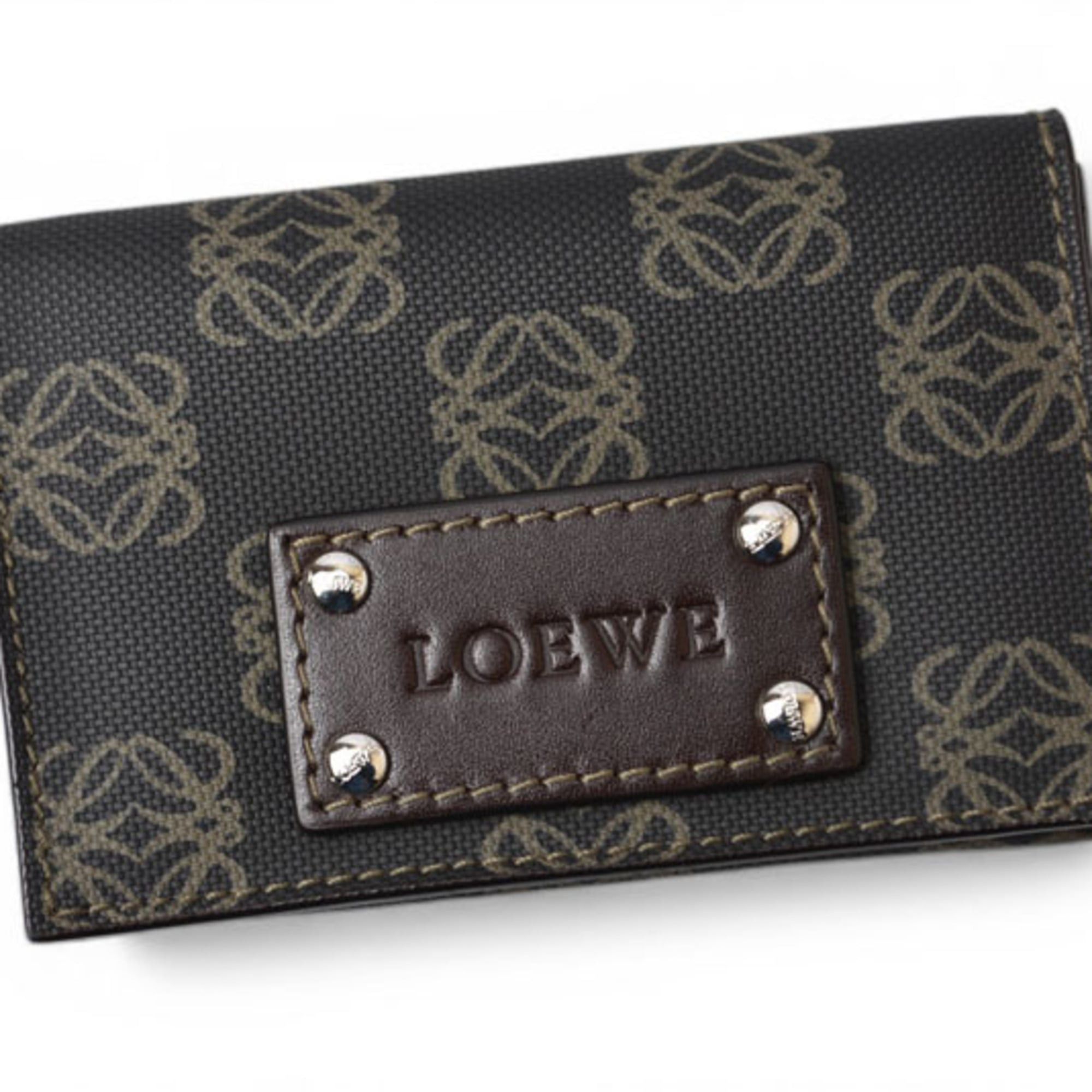 Loewe Loewe card case/coin case, leather, Anagram design, brown. Size ONE SIZE - 3 Thumbnail