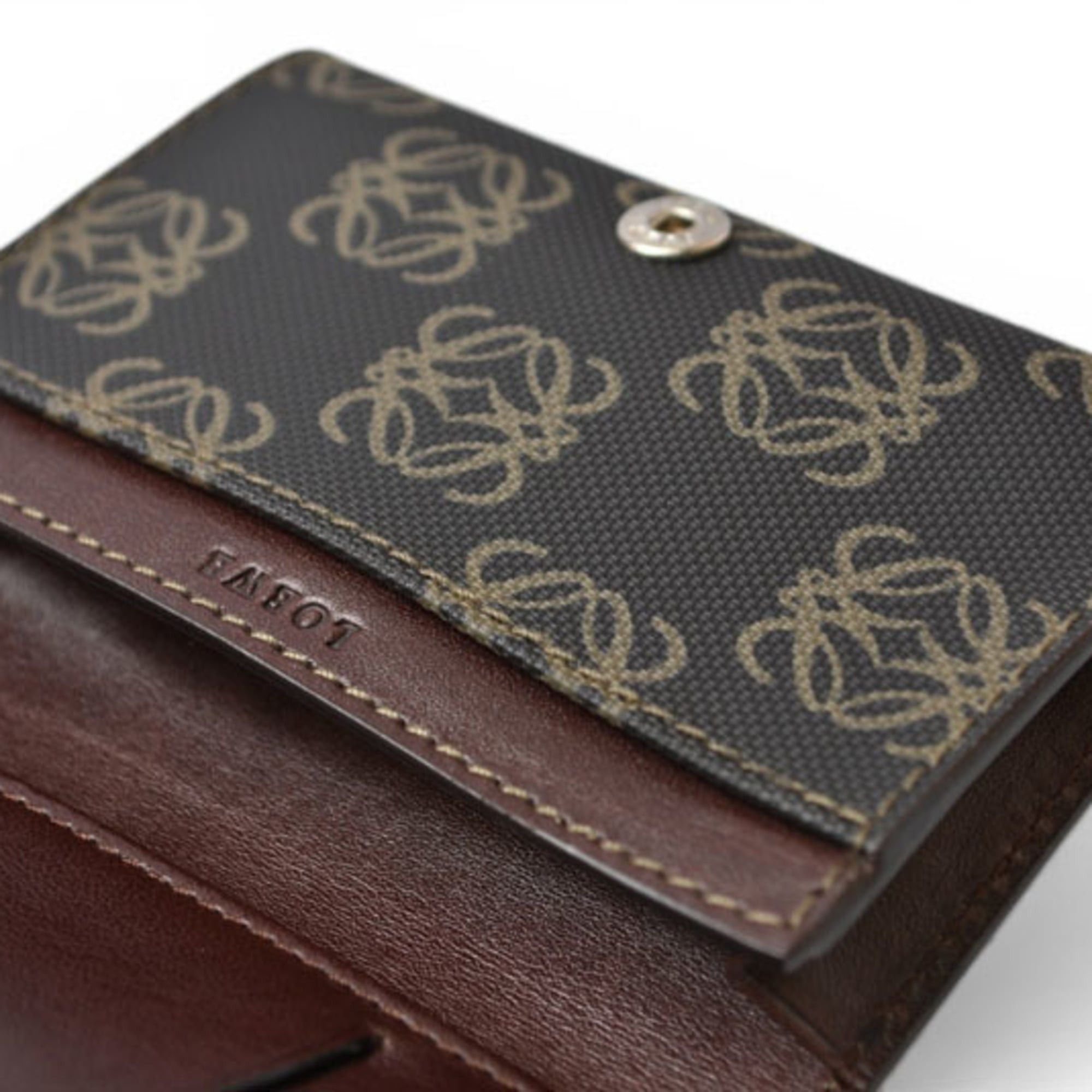 Loewe Loewe card case/coin case, leather, Anagram design, brown. Size ONE SIZE - 11 Thumbnail