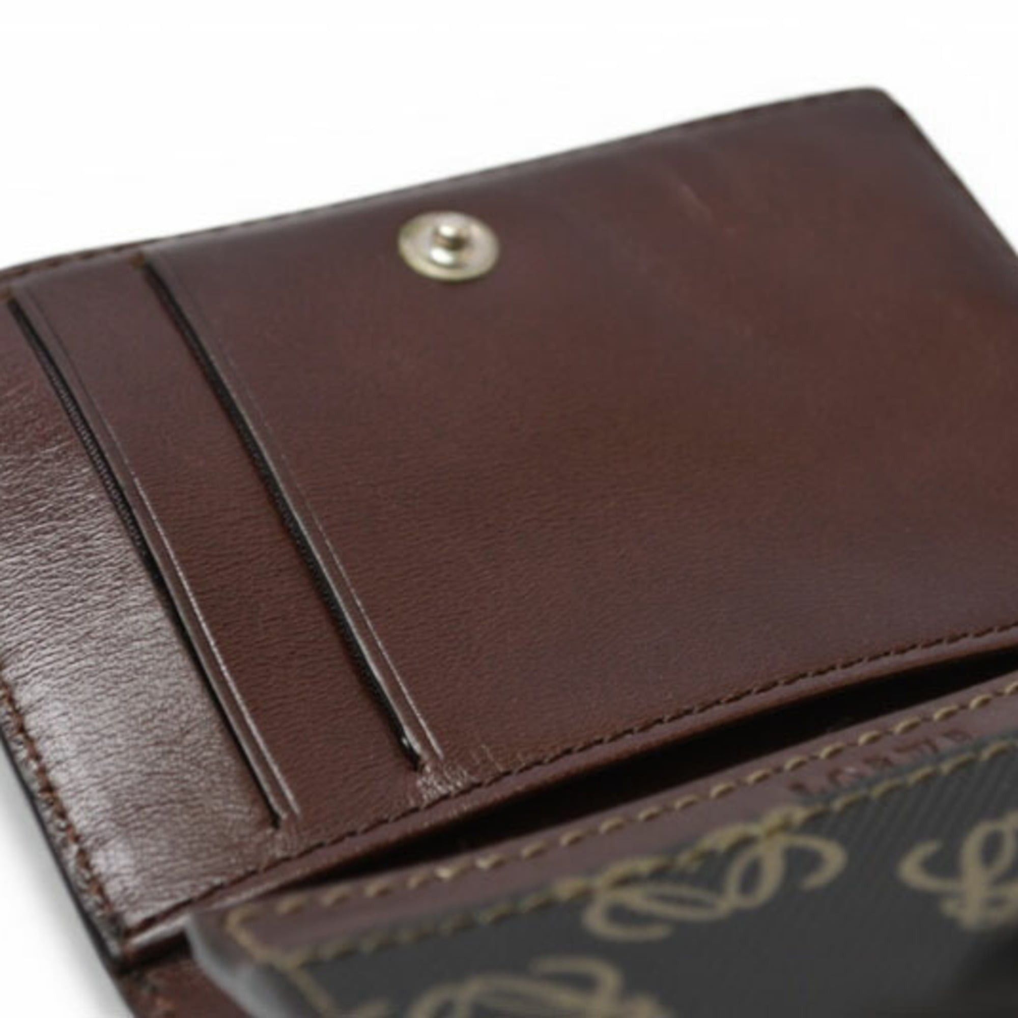 Loewe Loewe card case/coin case, leather, Anagram design, brown. Size ONE SIZE - 10 Thumbnail