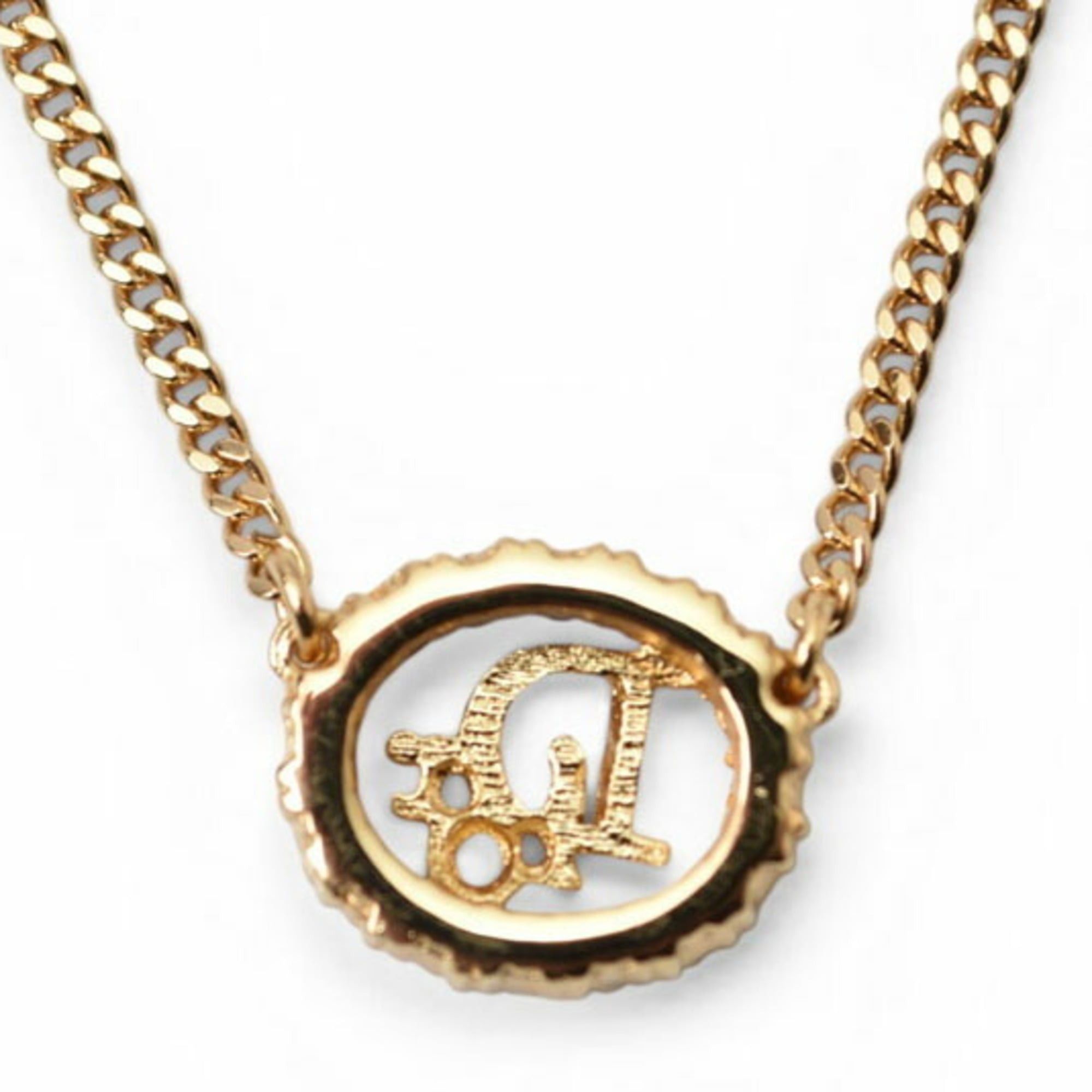 Dior Christian Dior necklace, rhinestone, gold. Size ONE SIZE - 8 Thumbnail
