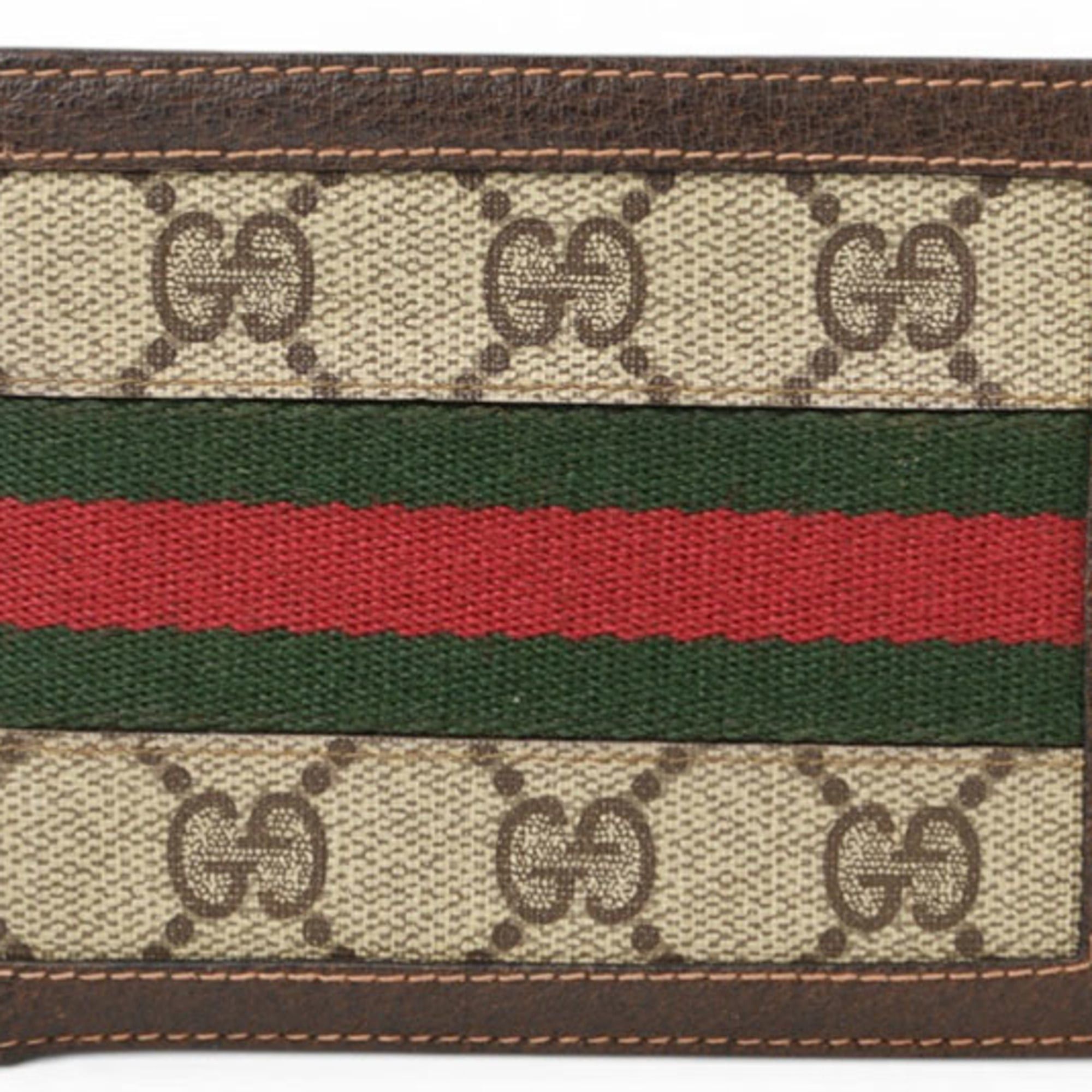 Gucci Gucci bi-fold wallet, Sherry line, Old Gucci, GUCCI Accessory Collection, GG Plus, beige, brown, webbing line Size ONE SIZE - 2 Thumbnail