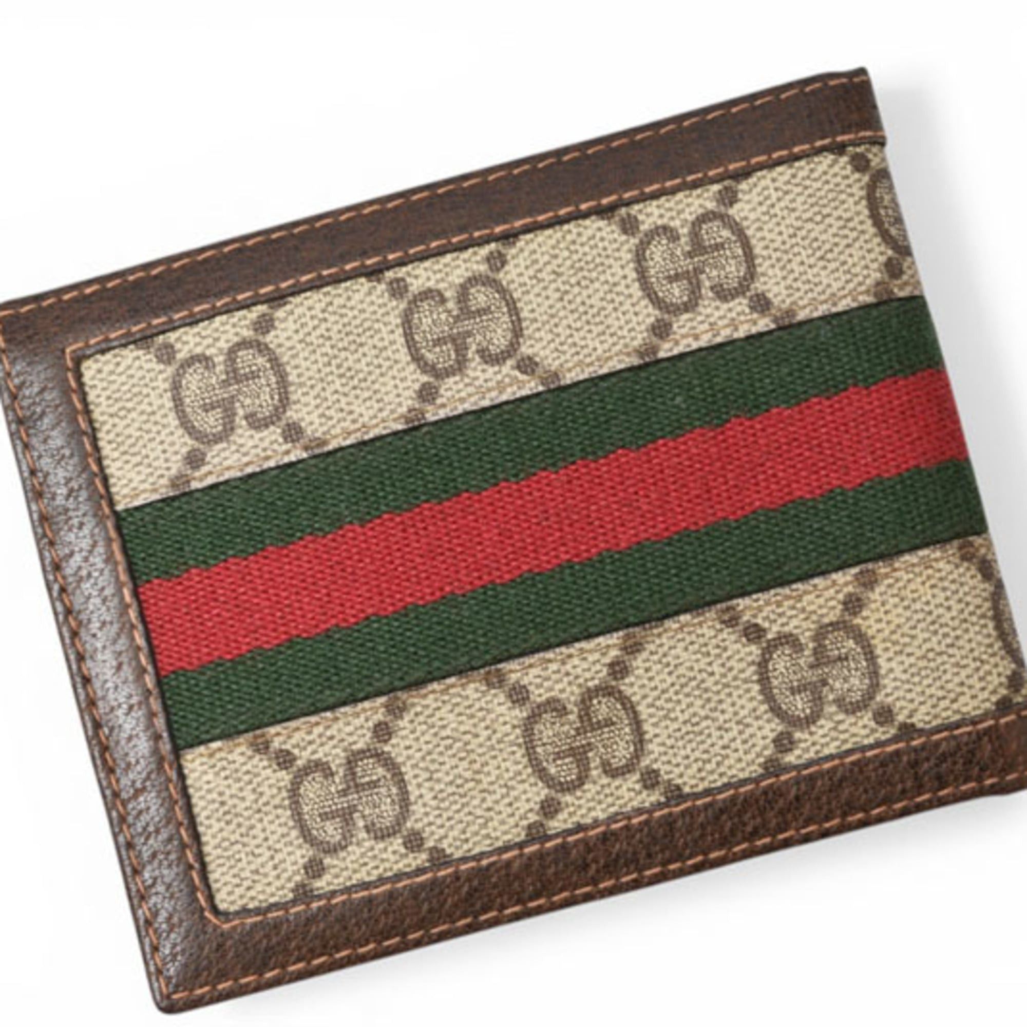 Gucci Gucci bi-fold wallet, Sherry line, Old Gucci, GUCCI Accessory Collection, GG Plus, beige, brown, webbing line Size ONE SIZE - 4 Thumbnail