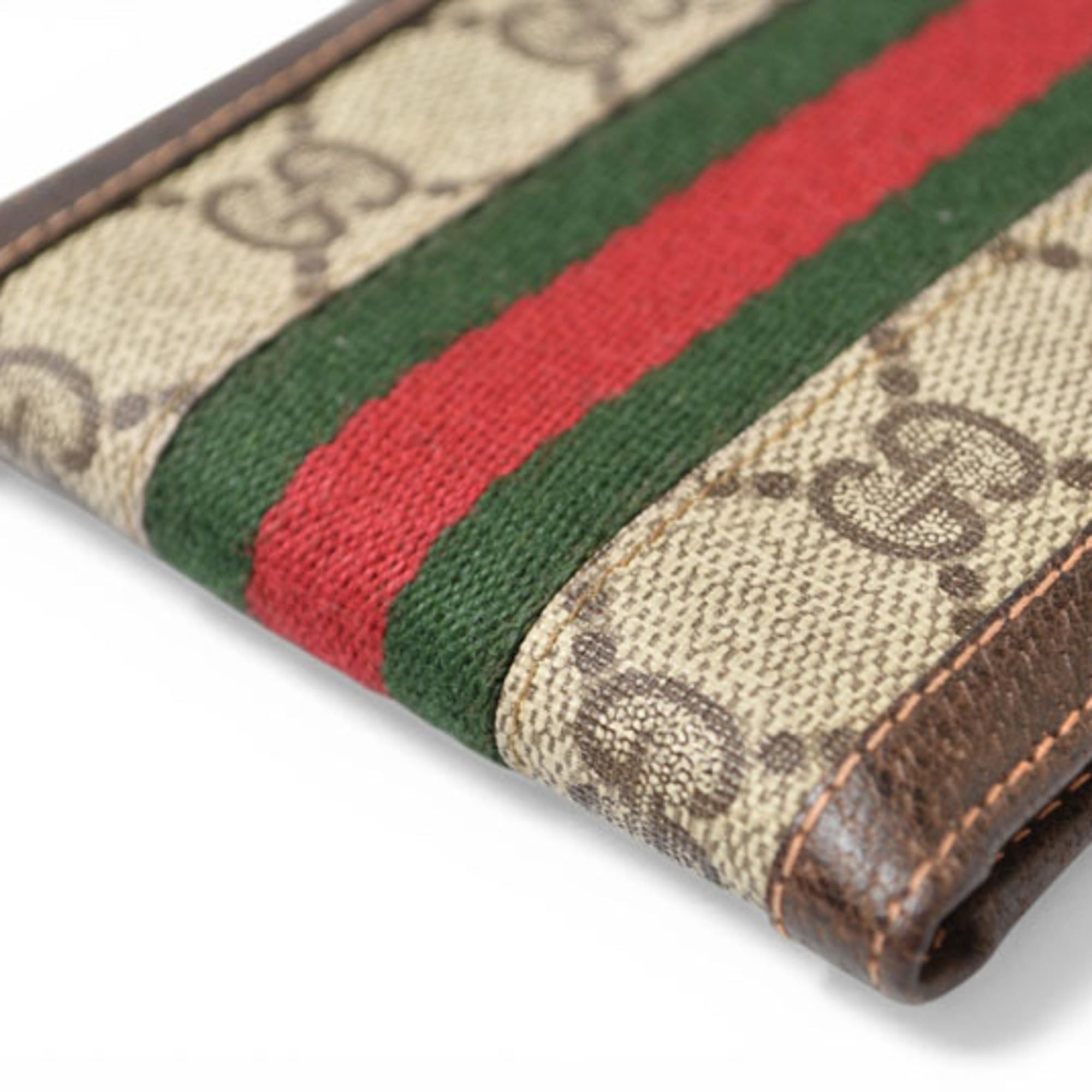 Gucci Gucci bi-fold wallet, Sherry line, Old Gucci, GUCCI Accessory Collection, GG Plus, beige, brown, webbing line Size ONE SIZE - 5 Thumbnail