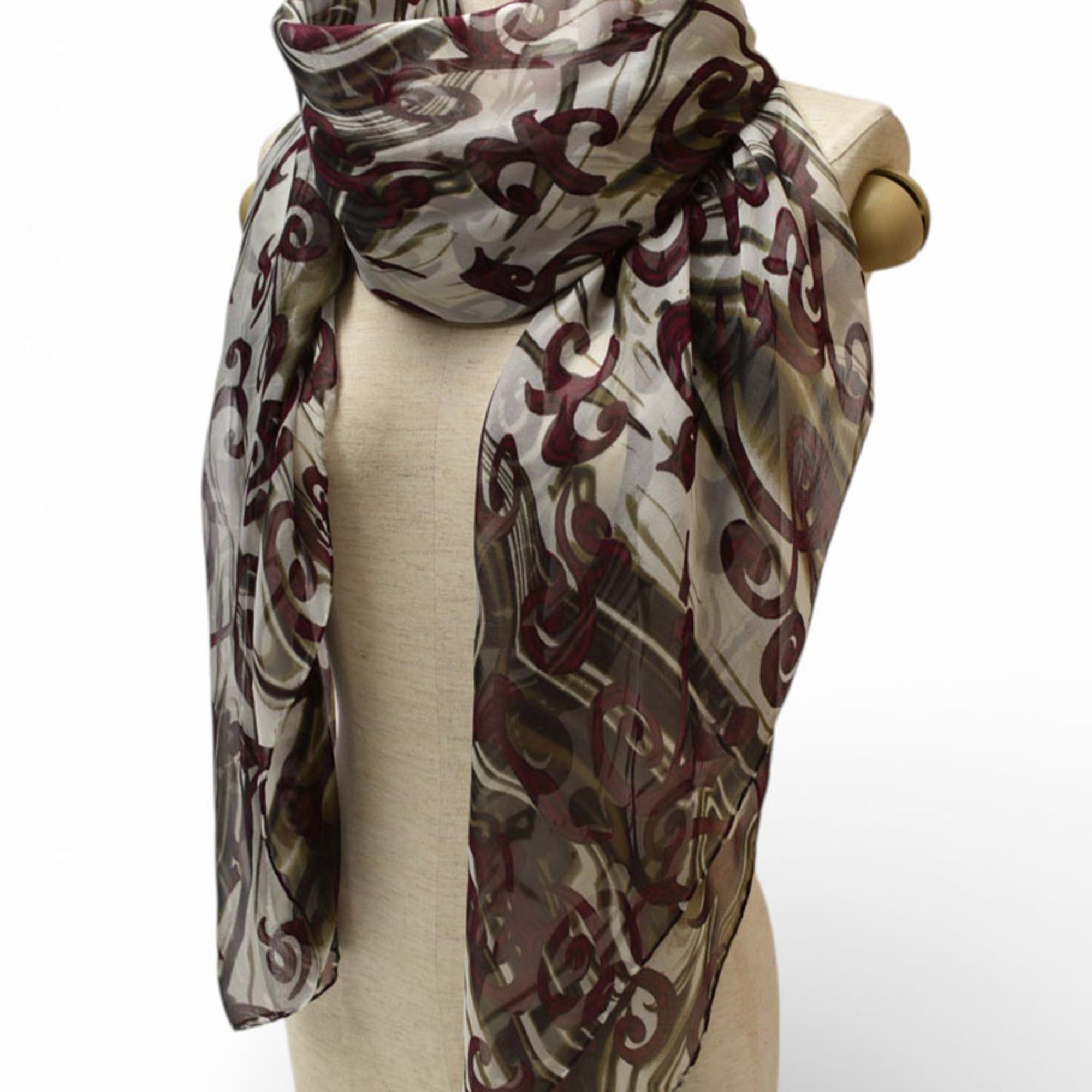 Salvatore Ferragamo Salvatore Ferragamo scarf, muffler, stole, purple, gray. Size ONE SIZE - 4 Thumbnail