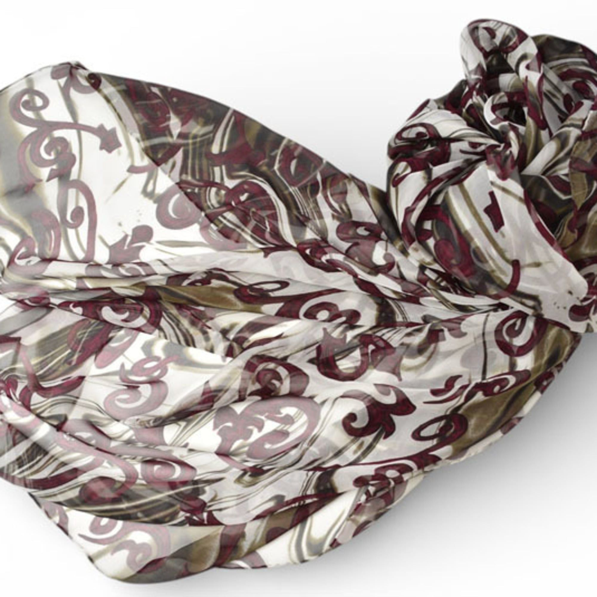 Salvatore Ferragamo Salvatore Ferragamo scarf, muffler, stole, purple, gray. Size ONE SIZE - 3 Thumbnail