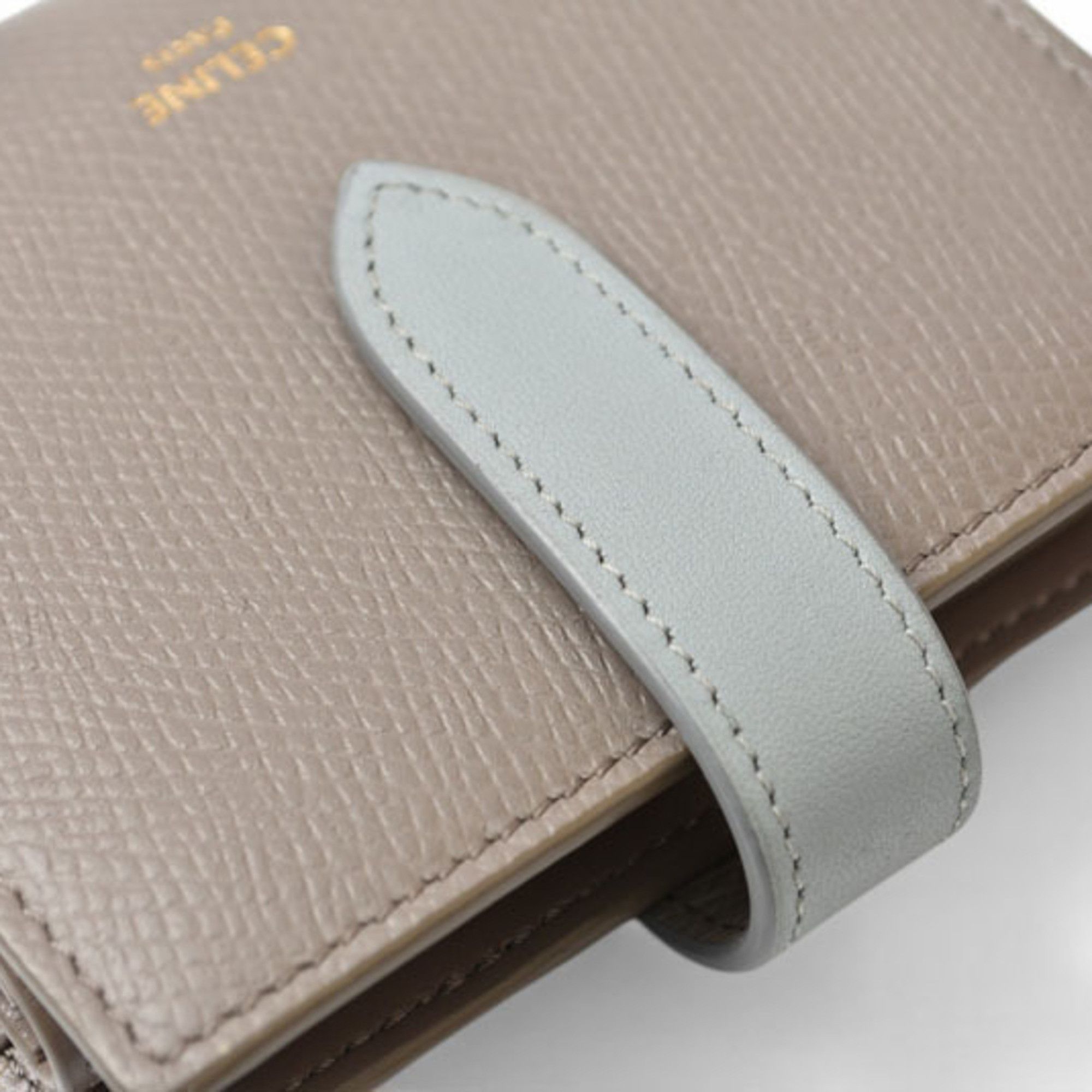 Celine Celine Bi-fold Mini Wallet with Strap - Two-tone Gray and Blue Size ONE SIZE - 9 Thumbnail
