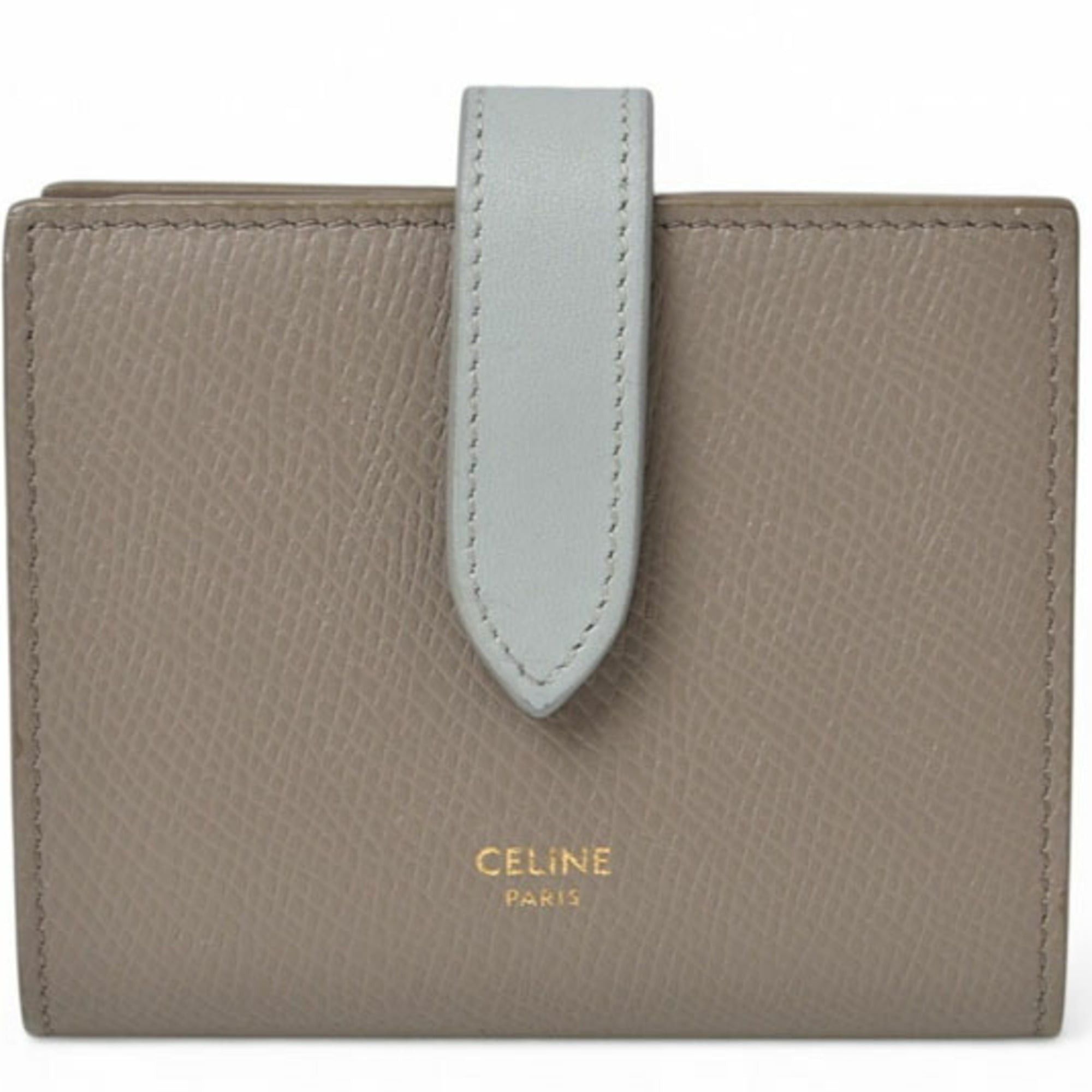 Celine Celine Bi-fold Mini Wallet with Strap - Two-tone Gray and Blue Size ONE SIZE - 2 Thumbnail