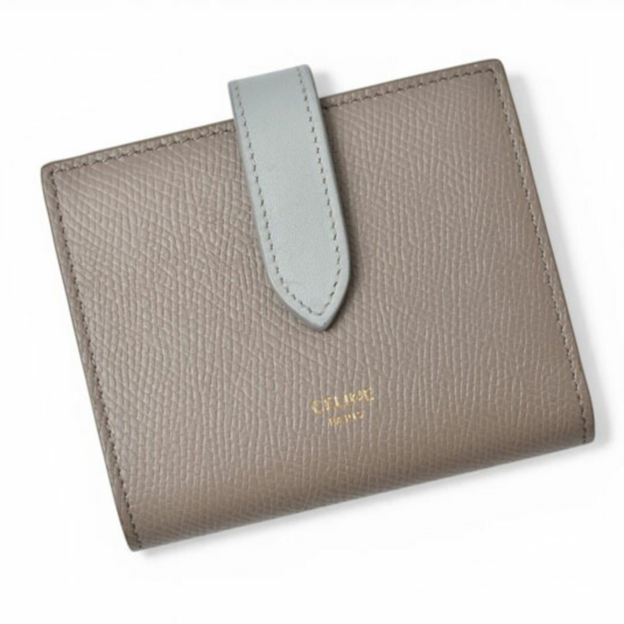 Celine Celine Bi-fold Mini Wallet with Strap - Two-tone Gray and Blue Size ONE SIZE - 3 Thumbnail