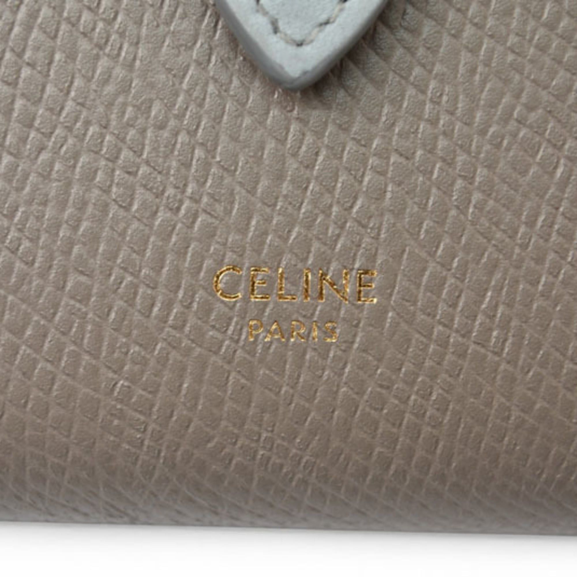 Celine Celine Bi-fold Mini Wallet with Strap - Two-tone Gray and Blue Size ONE SIZE - 5 Thumbnail