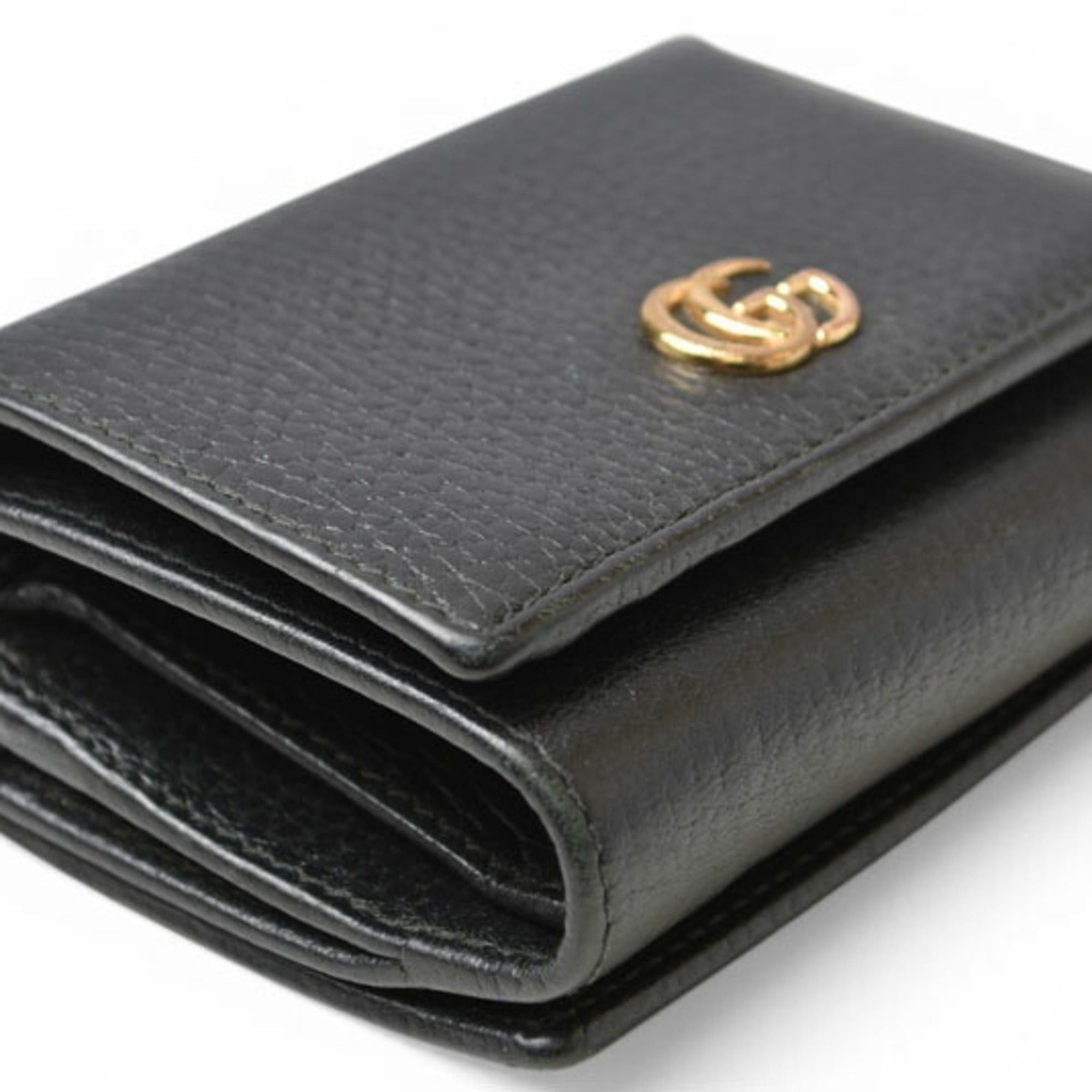 Gucci Gucci Mini Tri-fold Wallet, GUCCI Folding Wallet 474746 PETITE MARMONT, Black Size ONE SIZE - 5 Thumbnail