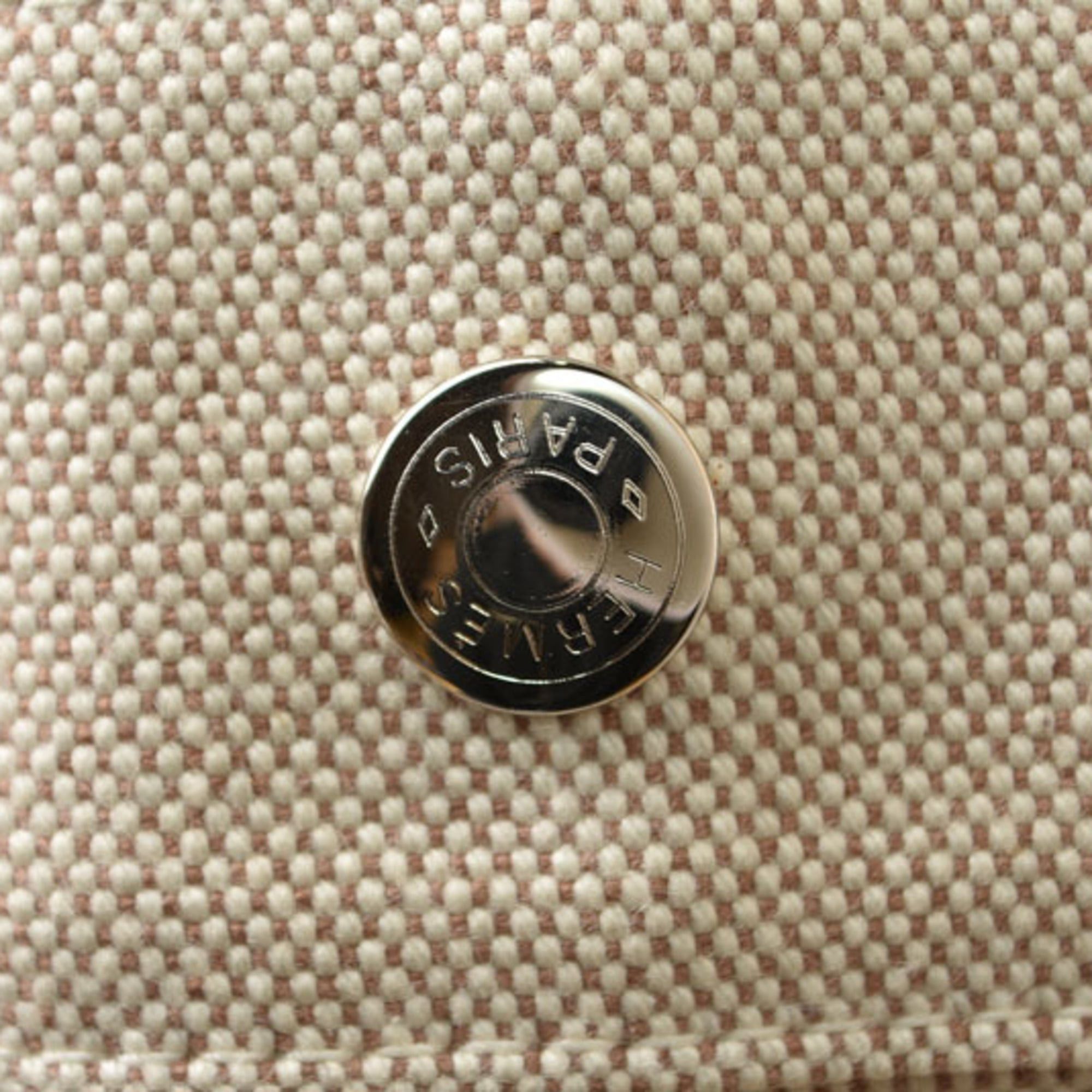 Hermes Hermes tote bag, Bora Cabas de Plage GM, palladium hardware, canvas, beige. Size ONE SIZE - 7 Thumbnail