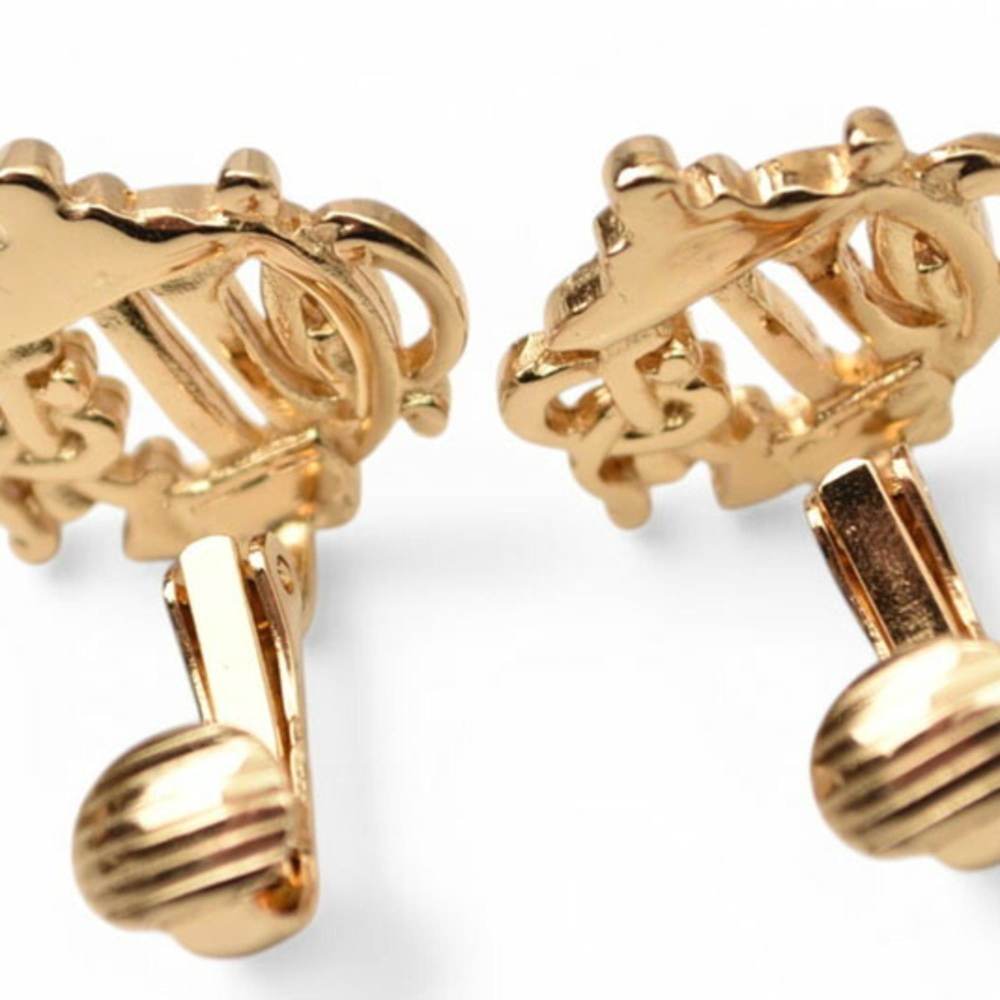 Dior Christian Dior earrings, emblem, gold. Size ONE SIZE - 5 Thumbnail