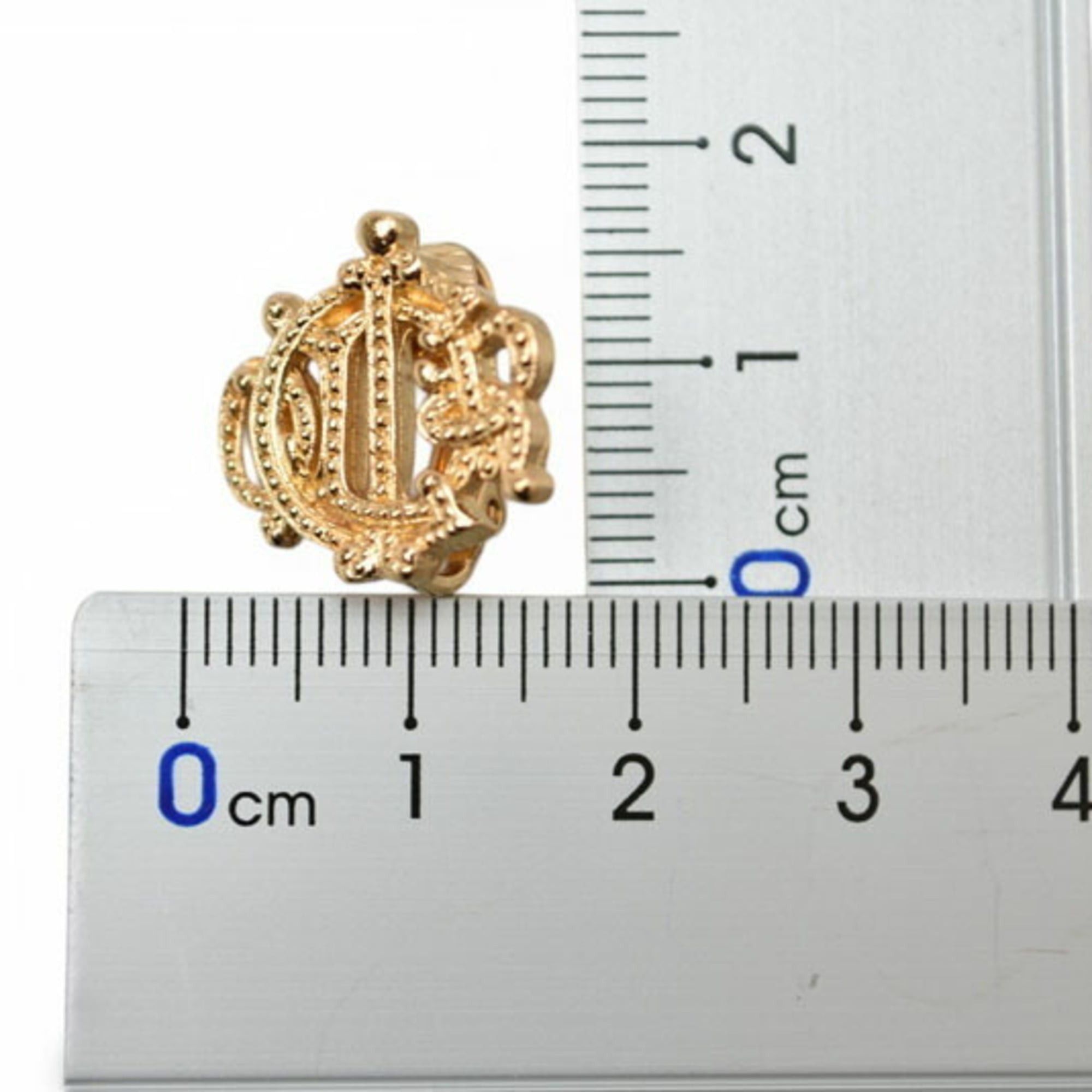 Dior Christian Dior earrings, emblem, gold. Size ONE SIZE - 6 Thumbnail