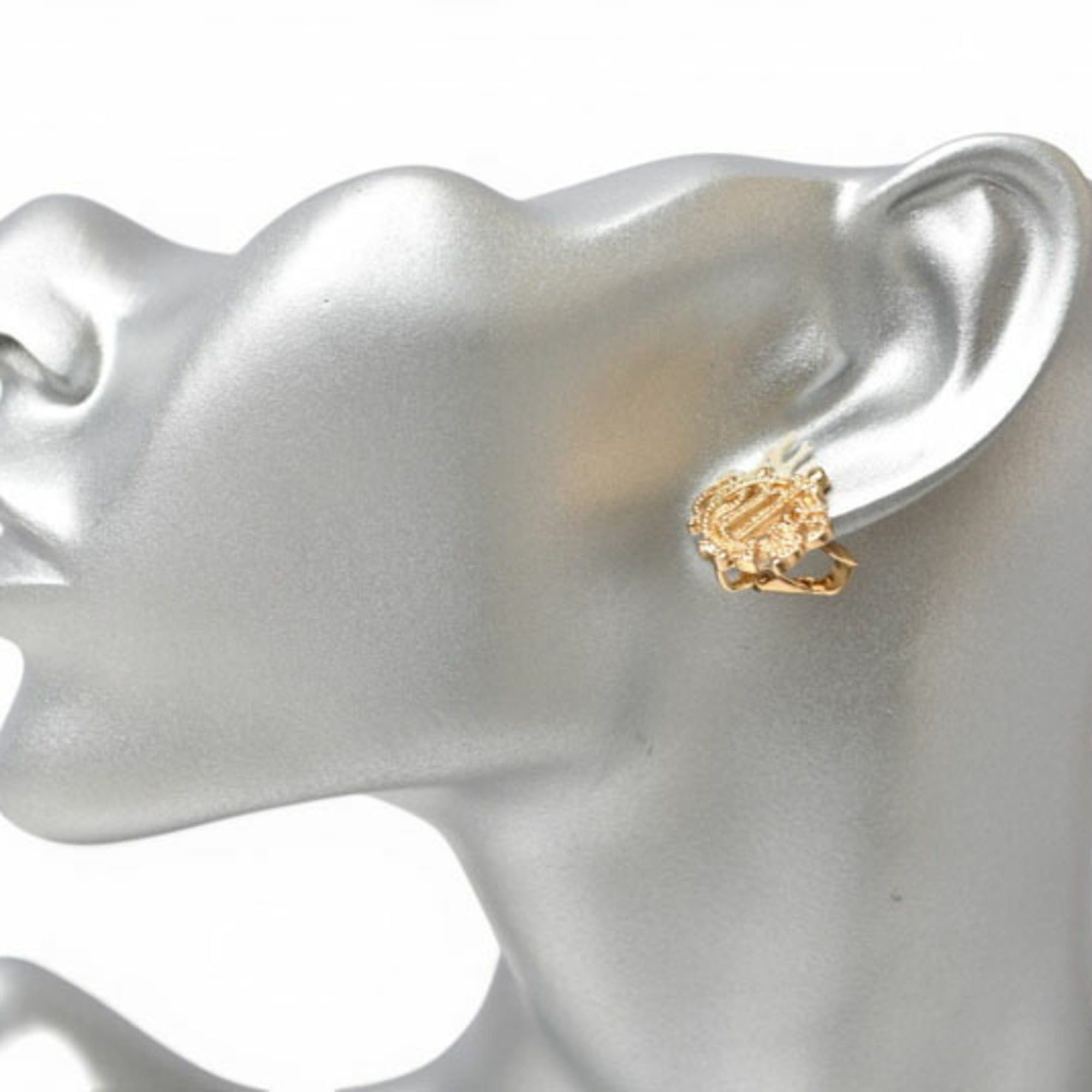 Dior Christian Dior earrings, emblem, gold. Size ONE SIZE - 7 Thumbnail