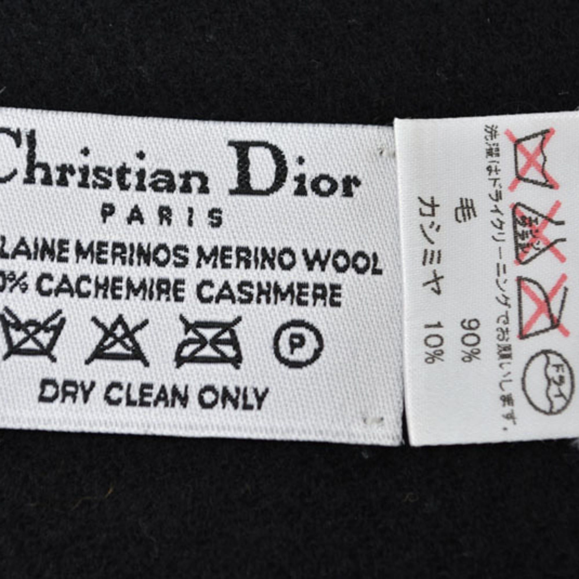 Dior Christian Dior Scarf, Winter Wool, Cashmere, Trotter Pattern, Black, Gray Size ONE SIZE - 8 Thumbnail