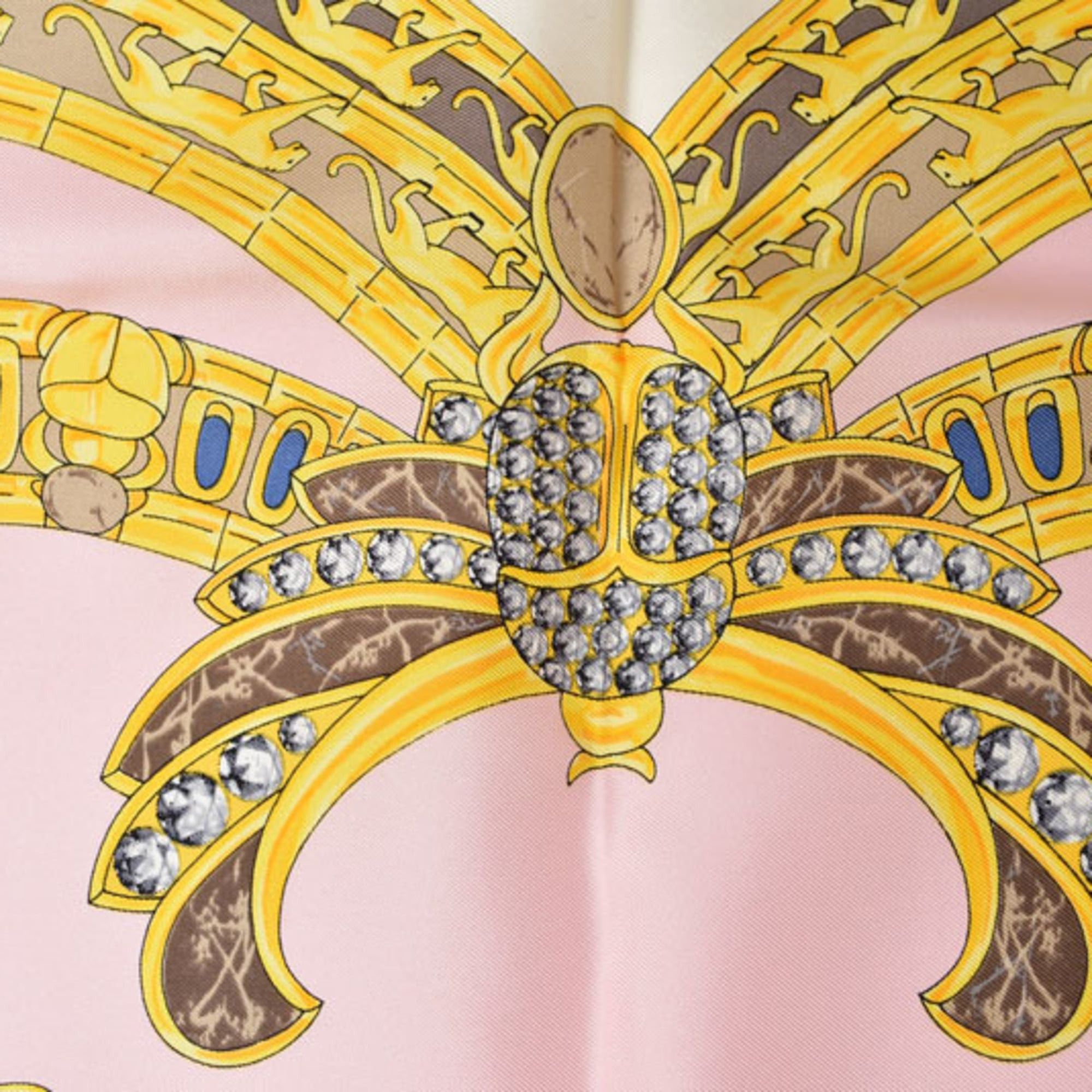 Cartier Cartier scarf/muffler/shawl, leopard print, gold and pink, unused. Size ONE SIZE - 6 Thumbnail