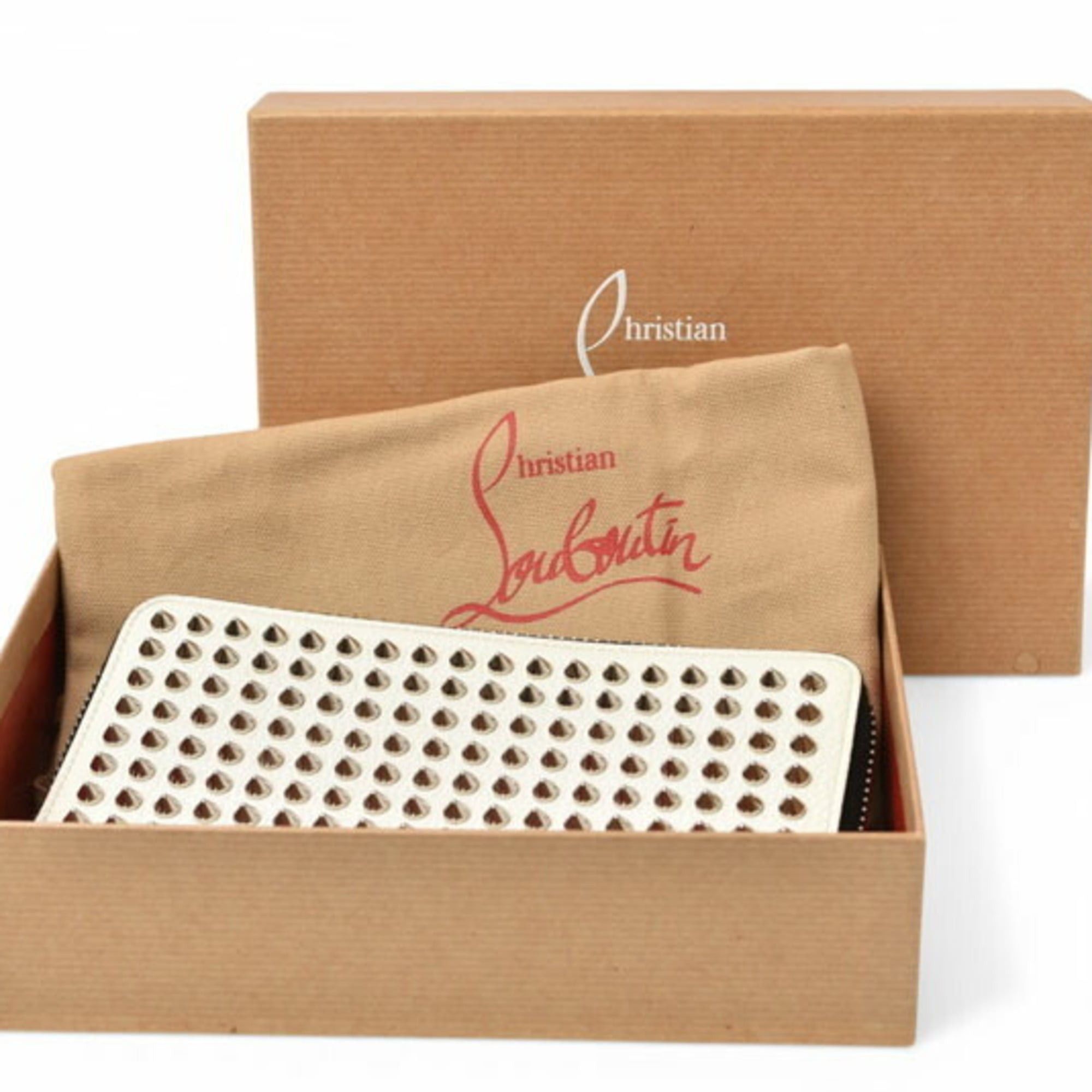 Christian Louboutin Christian Louboutin Panettone Zipped Long Wallet, White, 1165044W167 Size ONE SIZE - 15 Thumbnail