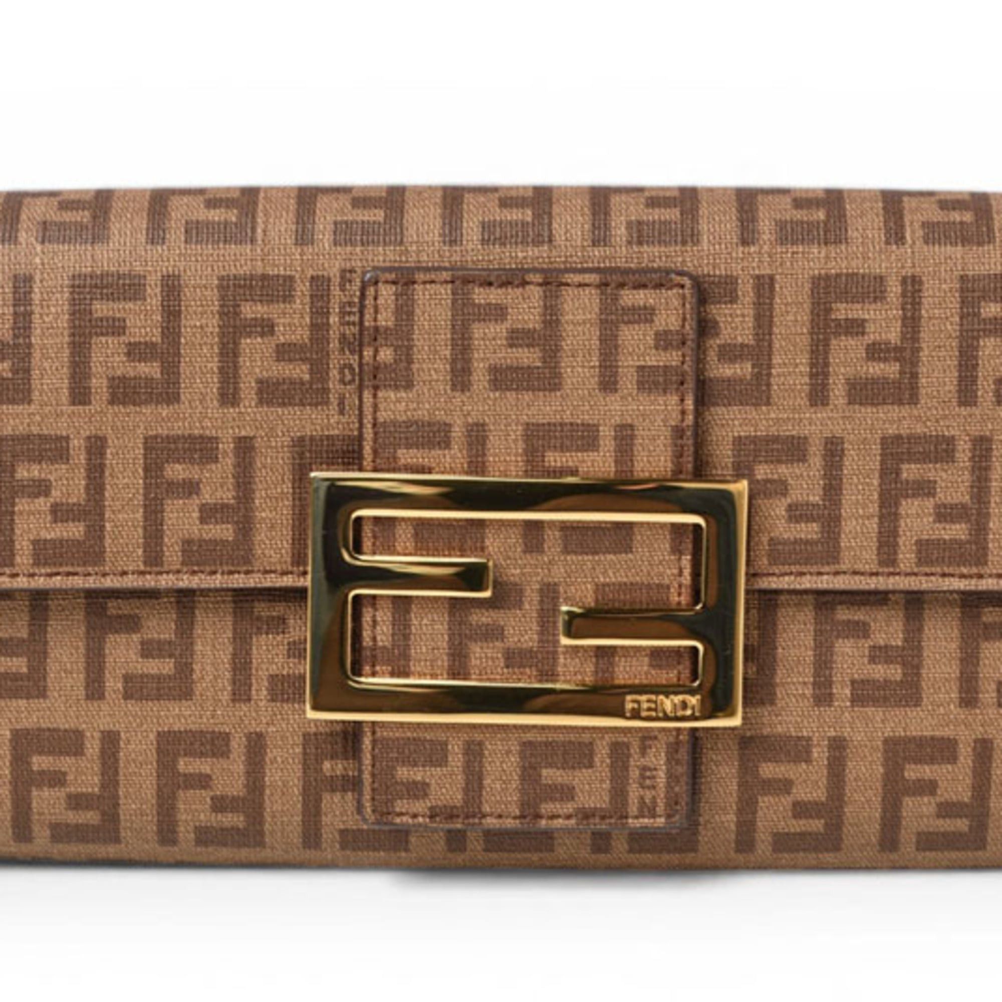 Fendi Fendi Long Wallet 8M0021 YG1 ZUCCA Pattern Beige Brown Size ONE SIZE - 2 Thumbnail