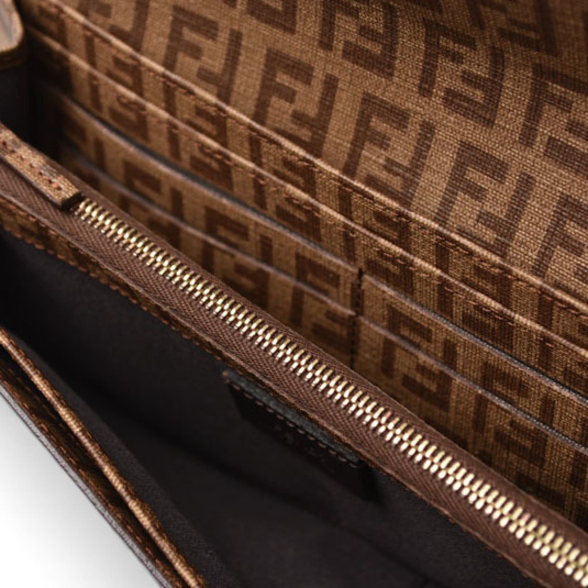 Fendi Fendi Long Wallet 8M0021 YG1 ZUCCA Pattern Beige Brown Size ONE SIZE - 6 Thumbnail