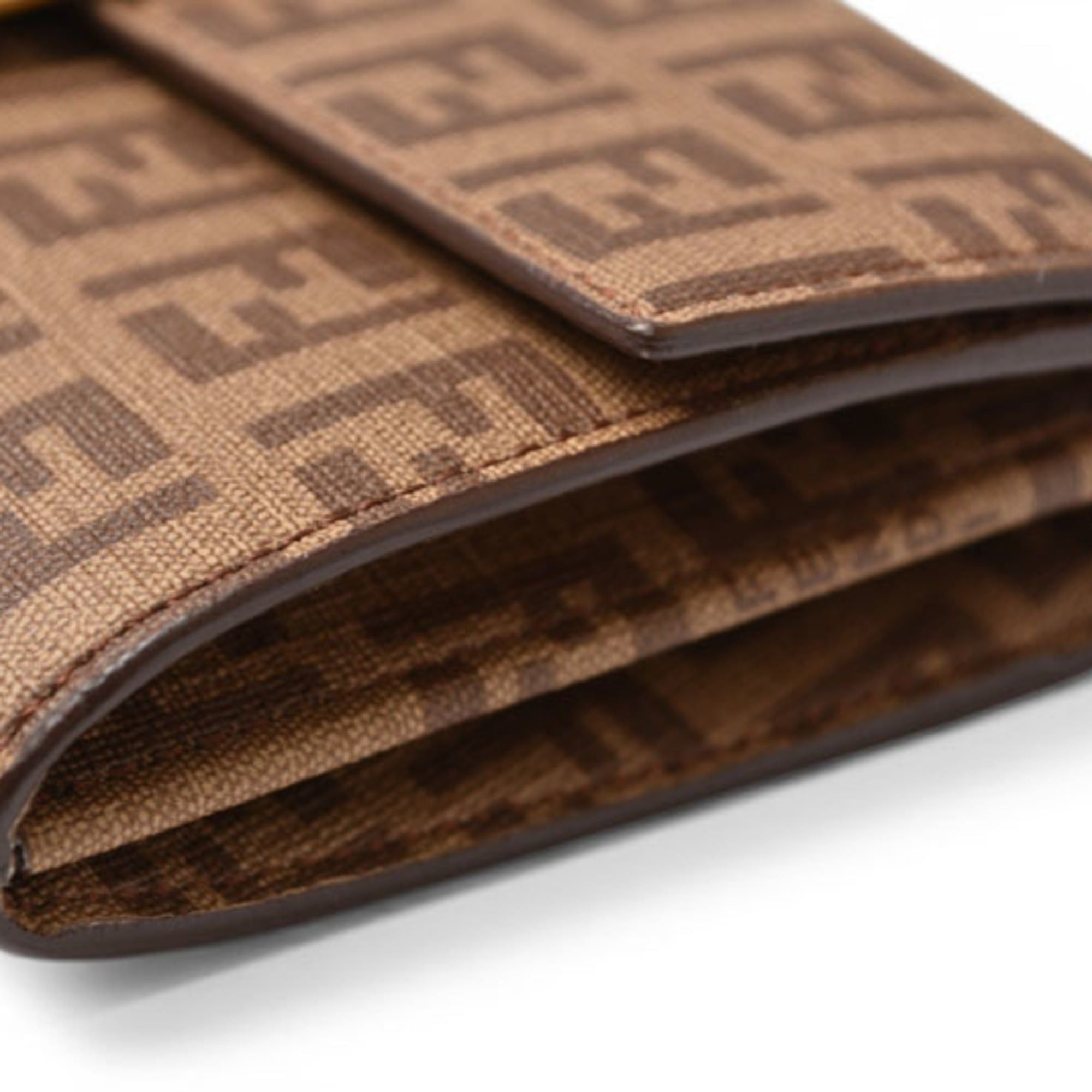 Fendi Fendi Long Wallet 8M0021 YG1 ZUCCA Pattern Beige Brown Size ONE SIZE - 5 Thumbnail