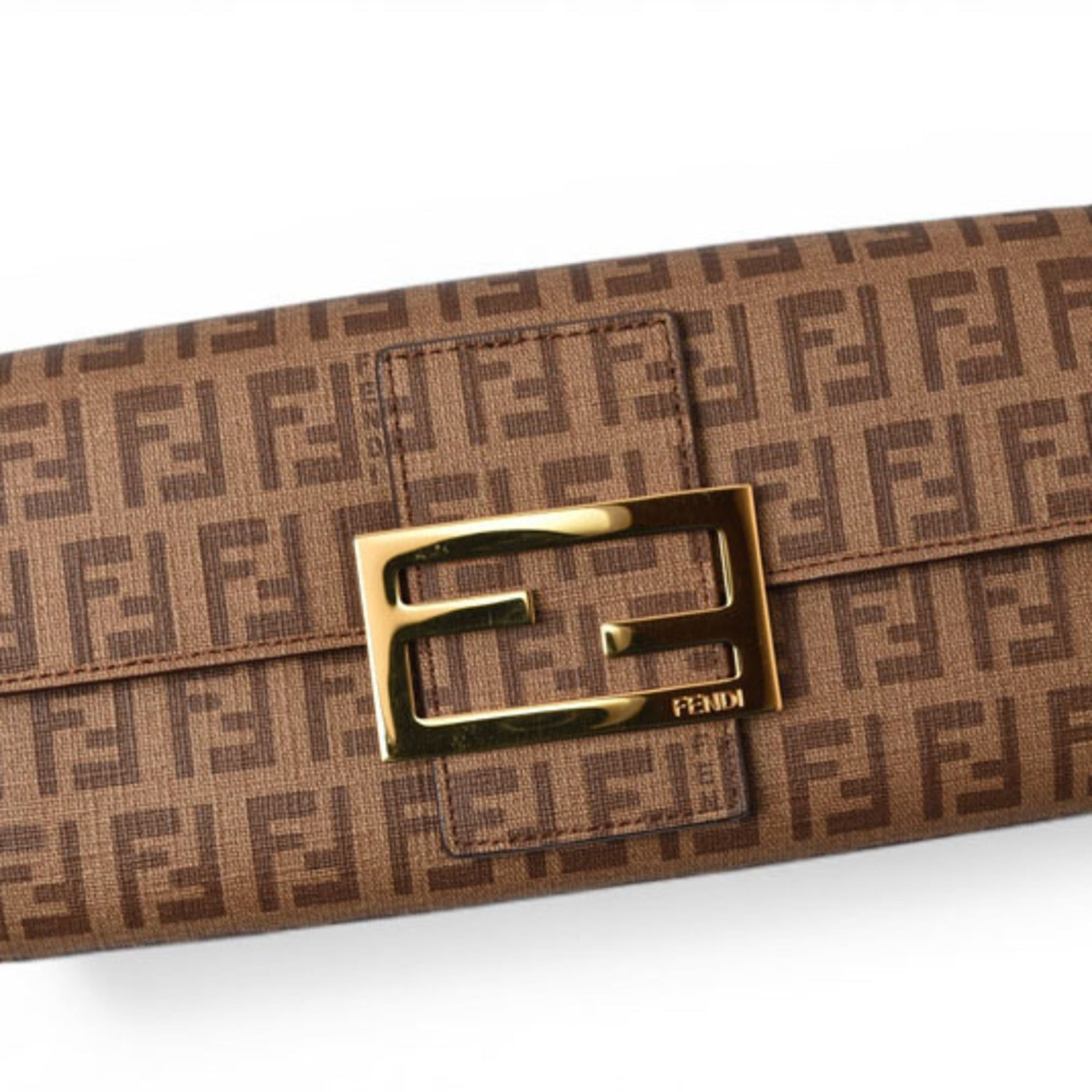 Fendi Fendi Long Wallet 8M0021 YG1 ZUCCA Pattern Beige Brown Size ONE SIZE - 3 Thumbnail