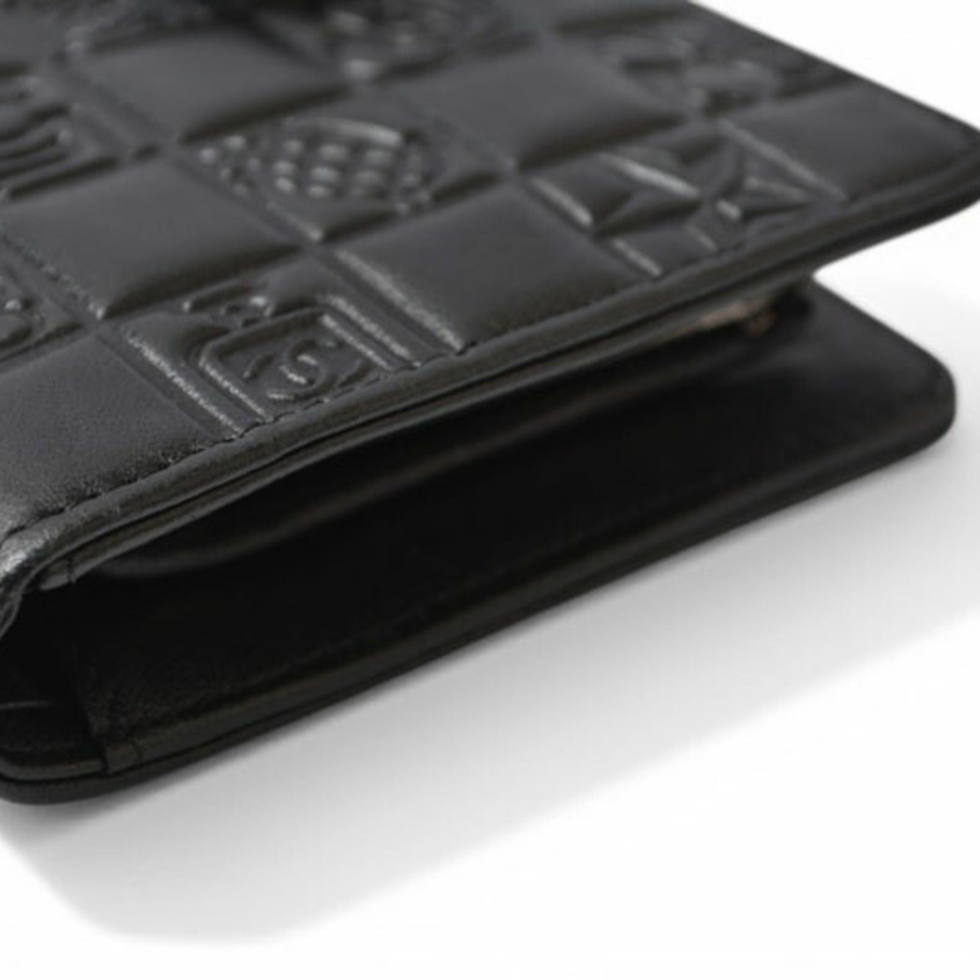 Chanel Chanel Long Wallet Lambskin Icon Black Size ONE SIZE - 13 Thumbnail