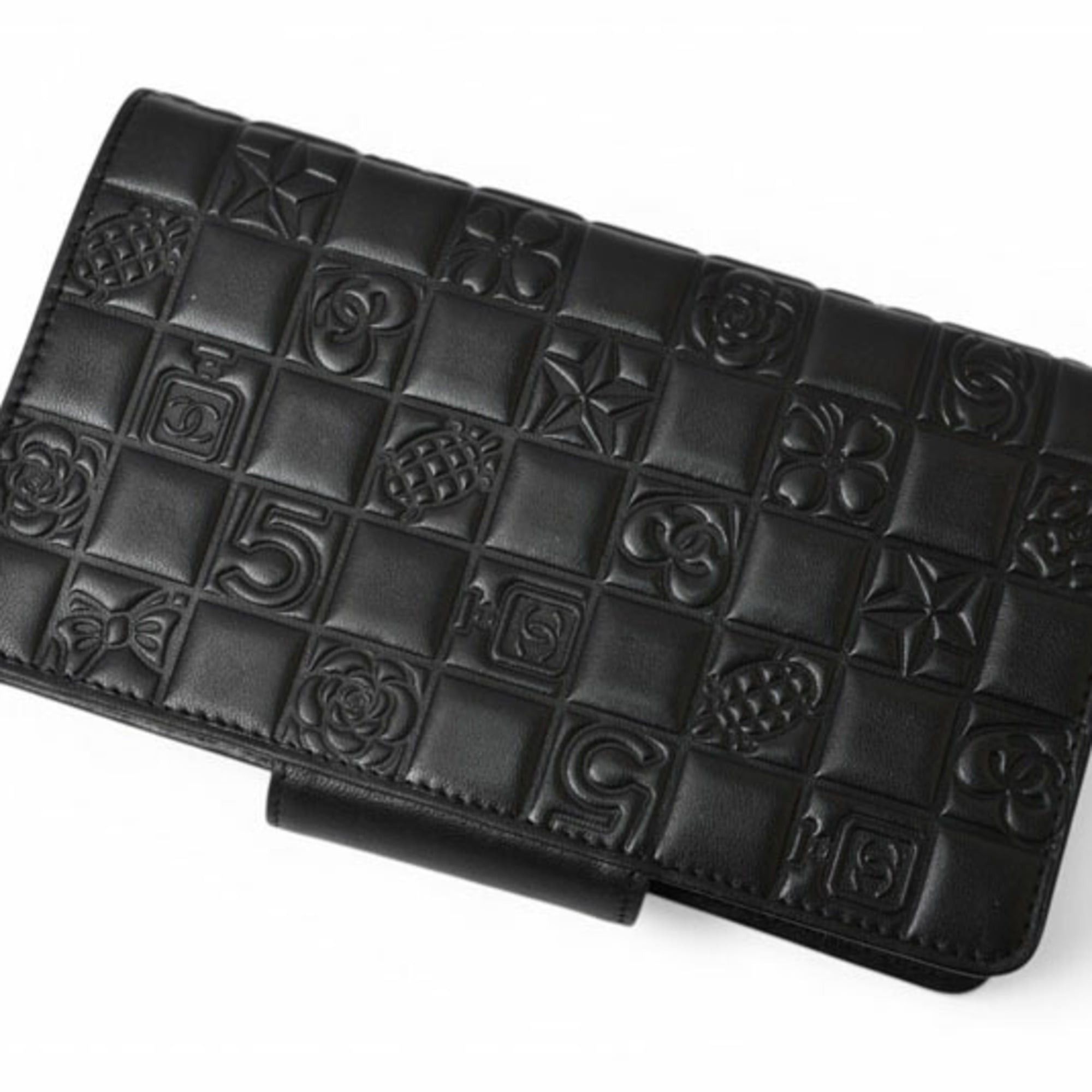 Chanel Chanel Long Wallet Lambskin Icon Black Size ONE SIZE - 4 Thumbnail