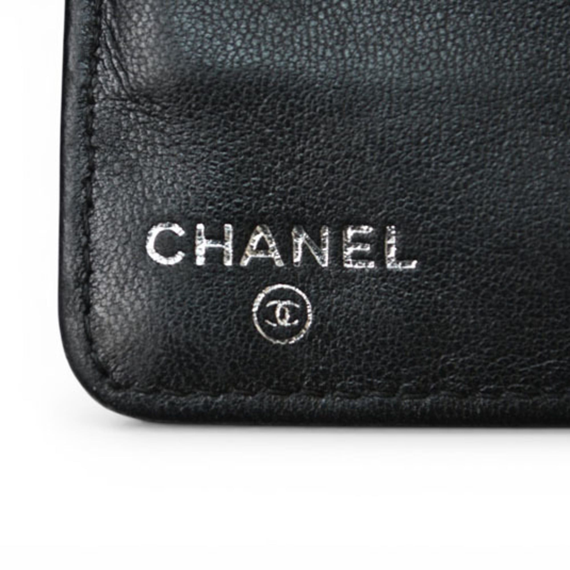 Chanel Chanel Long Wallet Lambskin Icon Black Size ONE SIZE - 7 Thumbnail