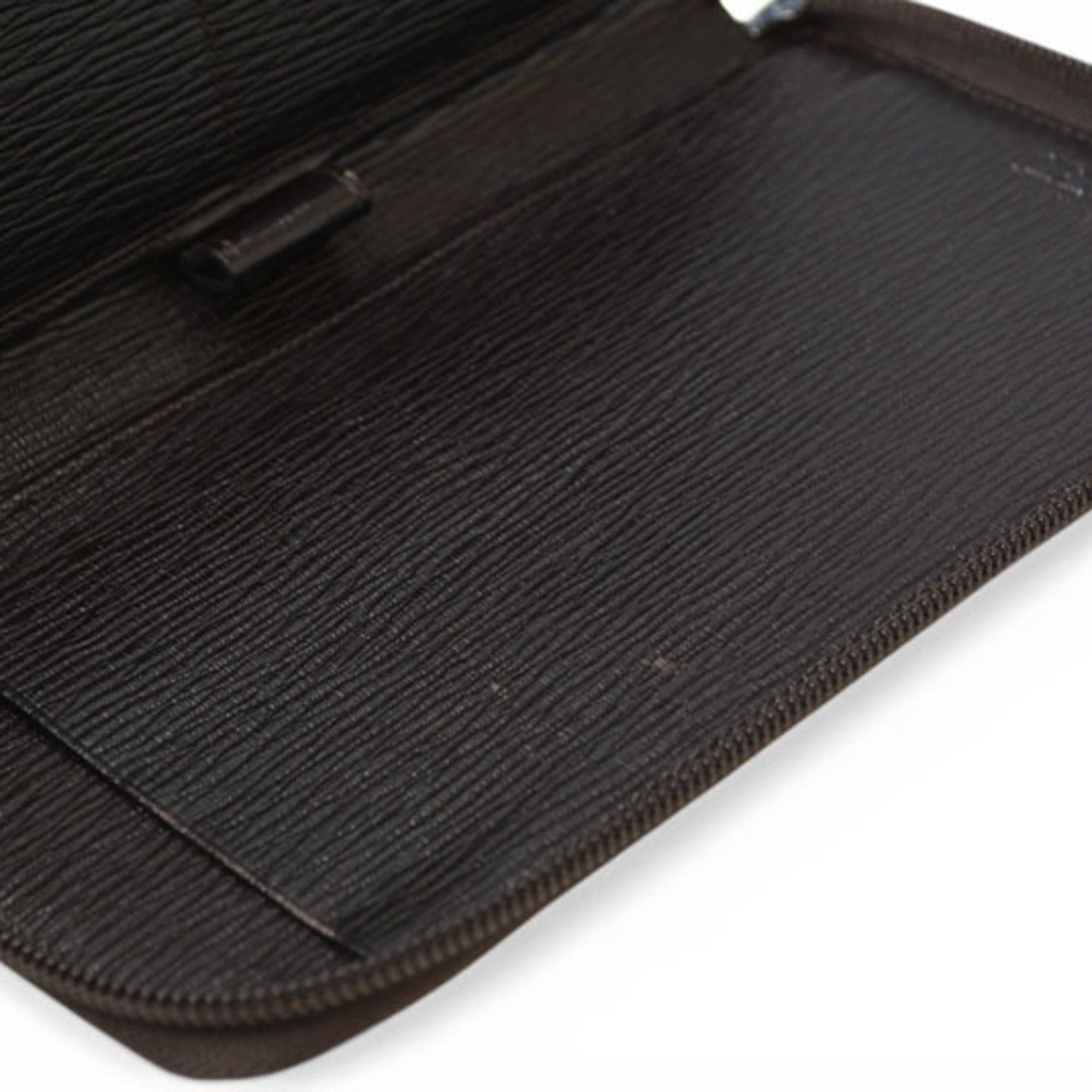 Salvatore Ferragamo Salvatore Ferragamo Long Wallet Multi Gancini Dark Brown 66 9632 01 Size ONE SIZE - 8 Thumbnail