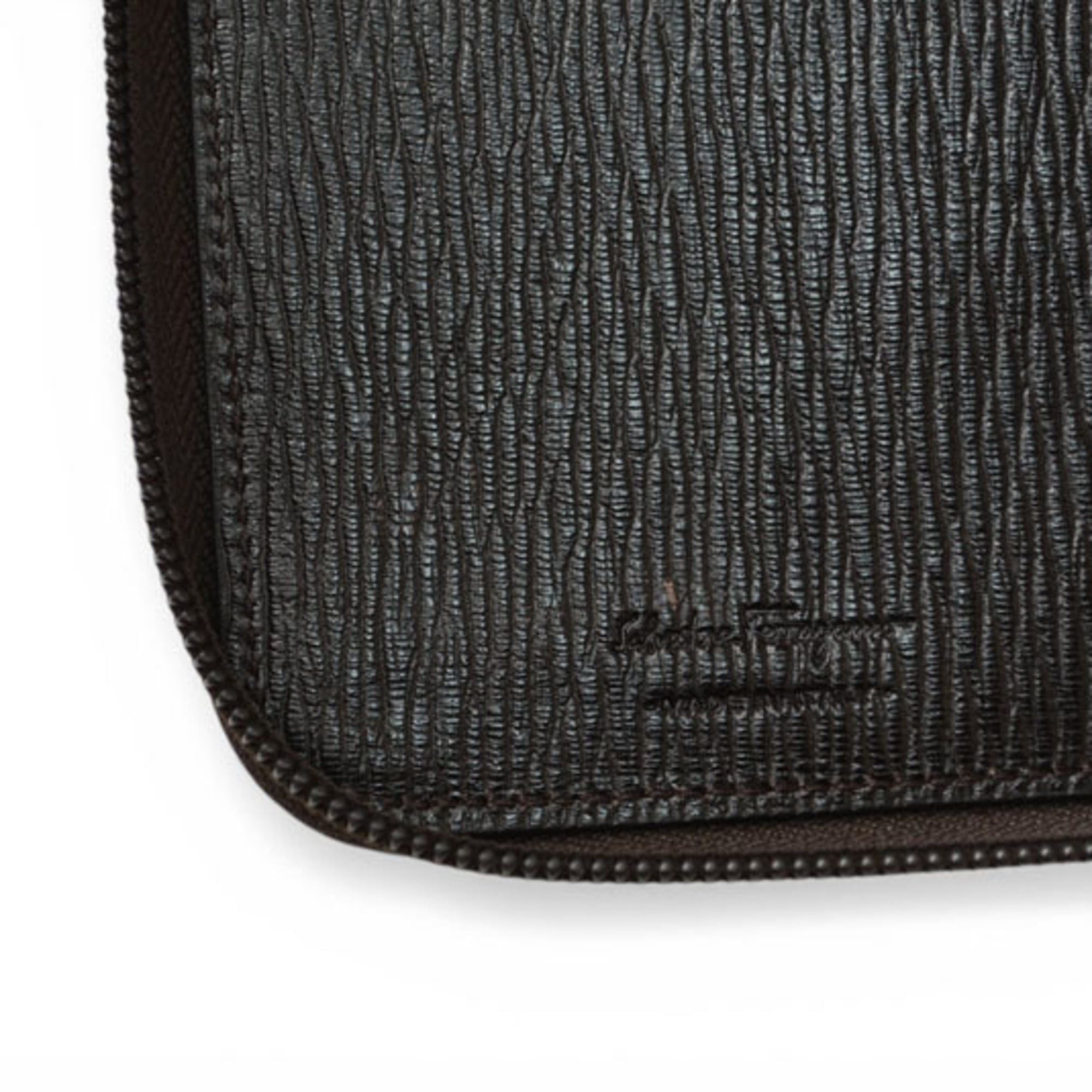 Salvatore Ferragamo Salvatore Ferragamo Long Wallet Multi Gancini Dark Brown 66 9632 01 Size ONE SIZE - 9 Thumbnail