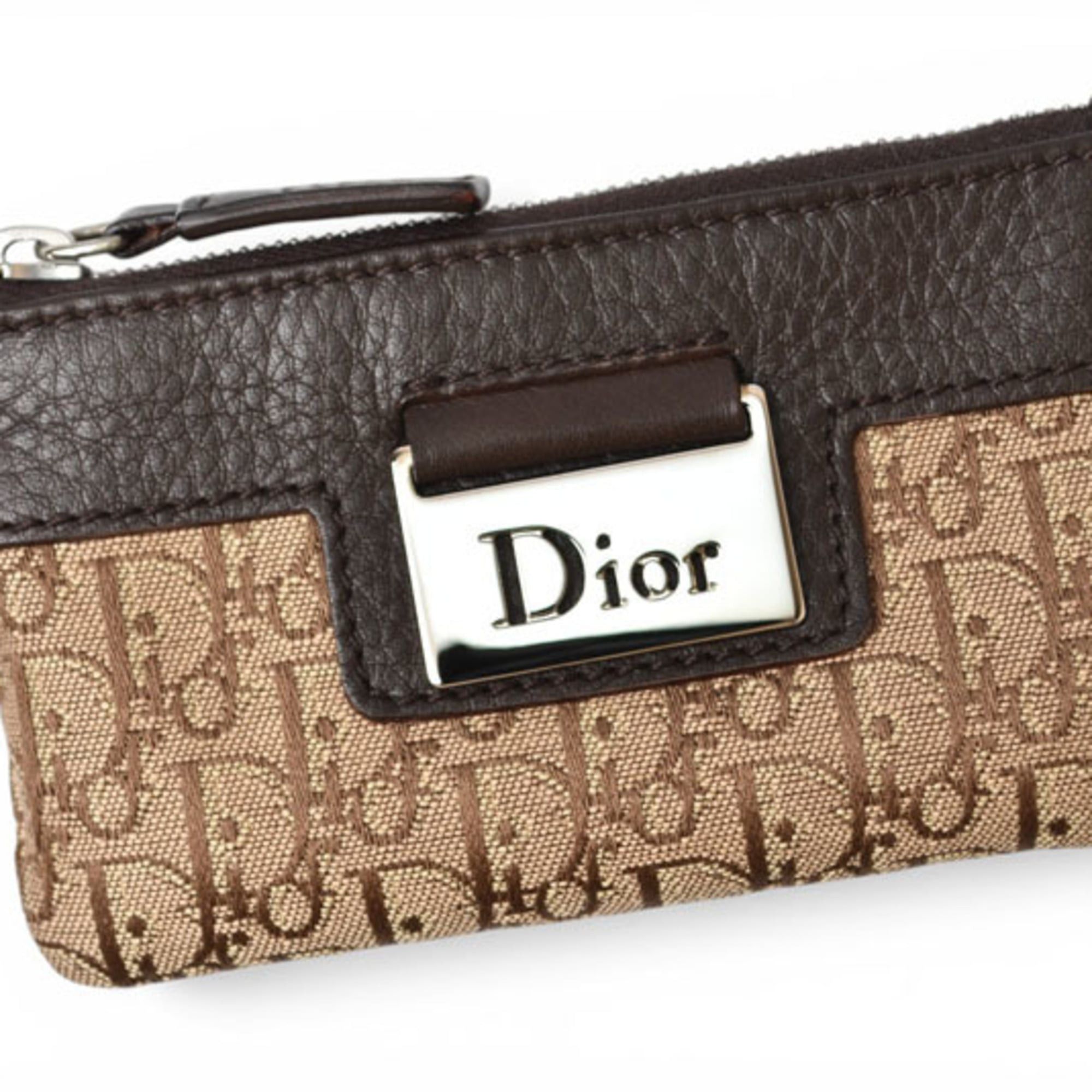 Dior Christian Dior Key Pouch Coin Case - Street Chic Beige Brown Size ONE SIZE - 3 Thumbnail