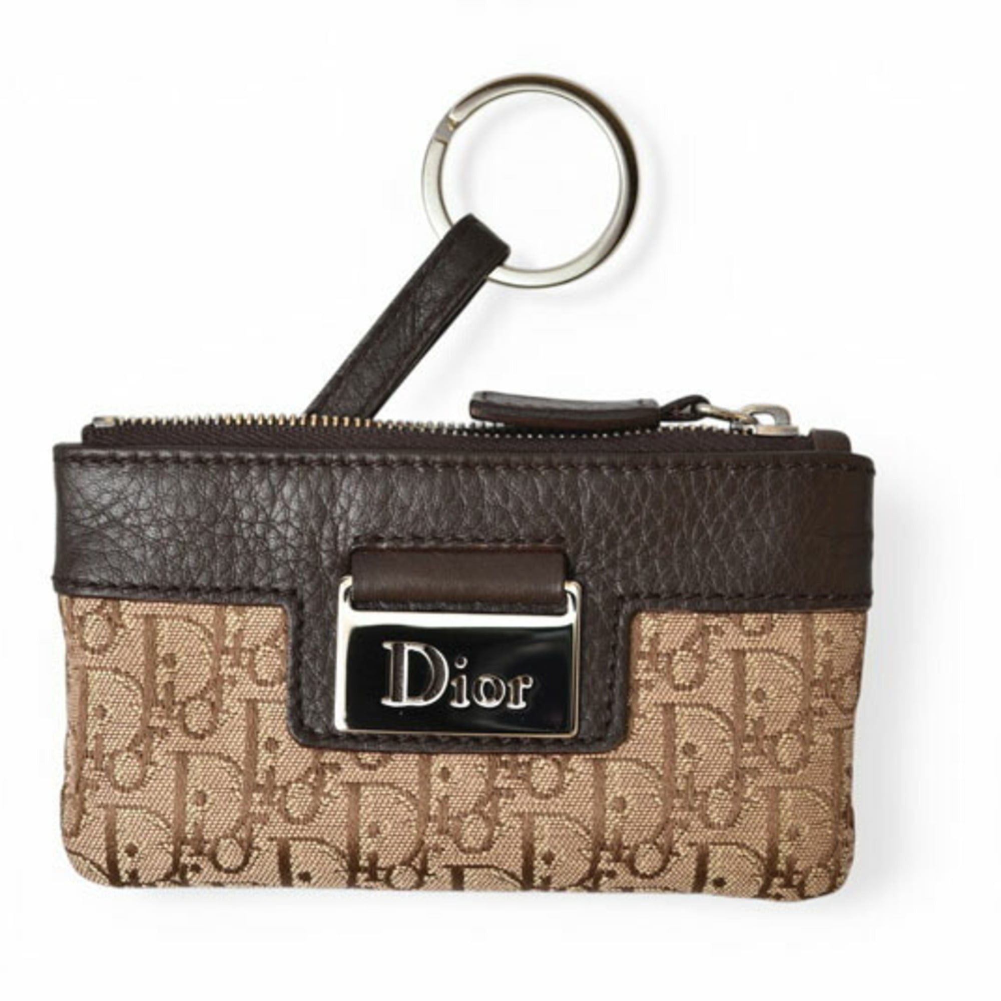 Dior Christian Dior Key Pouch Coin Case - Street Chic Beige Brown Size ONE SIZE - 5 Thumbnail