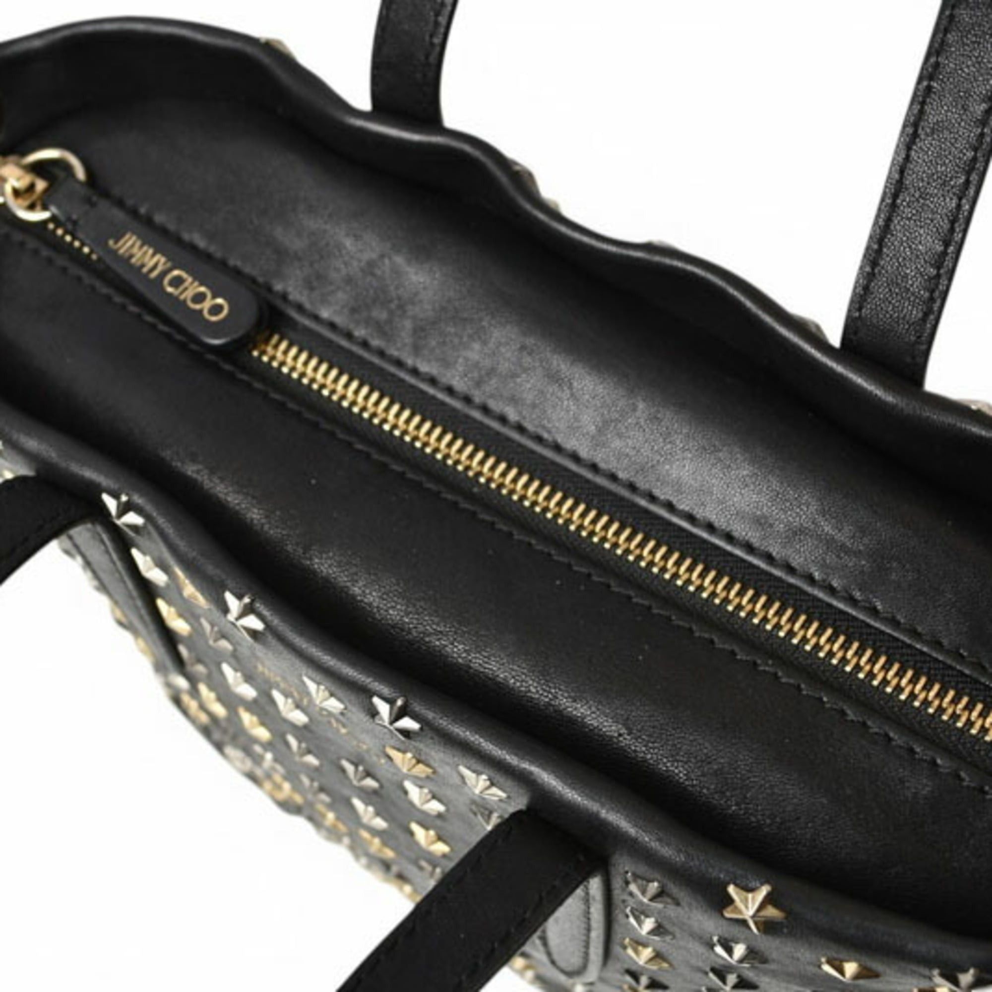 Jimmy Choo Jimmy Choo handbag/shoulder bag, JIMMY CHOO 2-way Mini Sara, leather, star studs, black mix. Size ONE SIZE - 12 Thumbnail