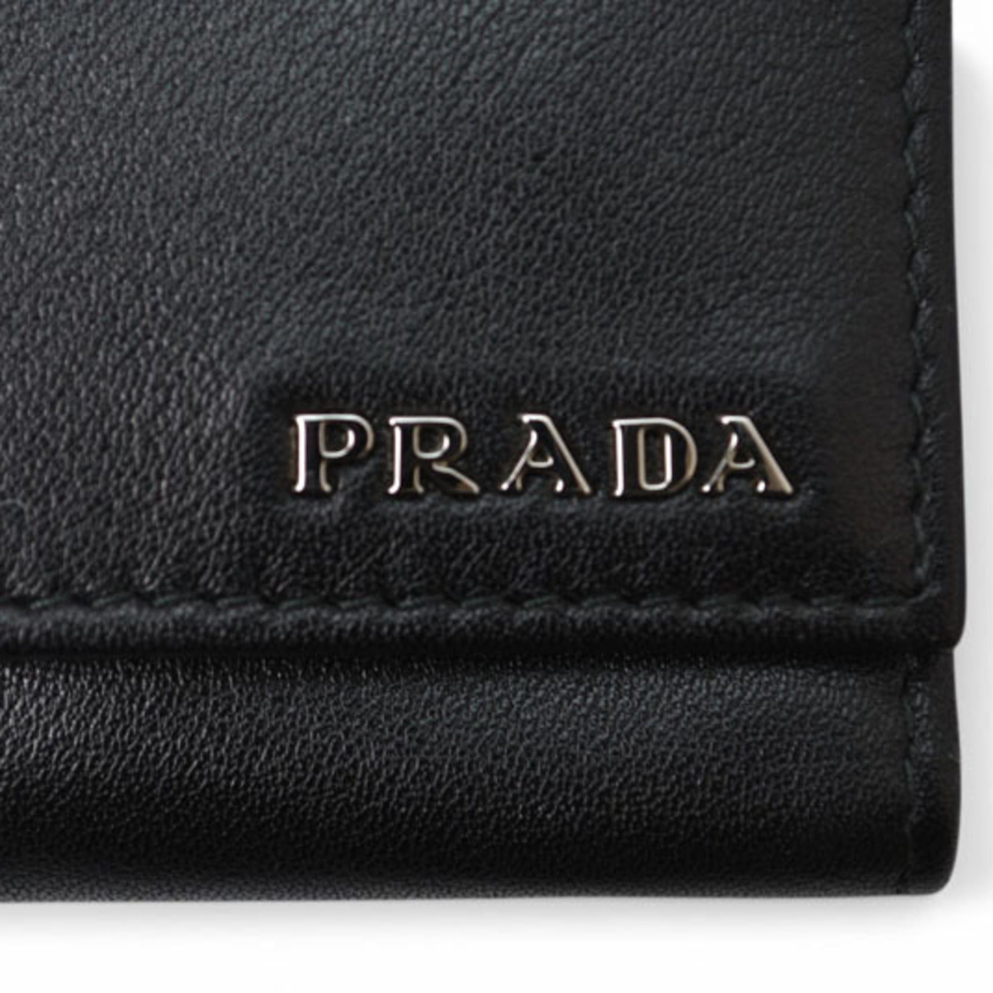 Prada Prada Key Case Holder PRADA 6-ring Leather NERO Black Size ONE SIZE - 7 Thumbnail