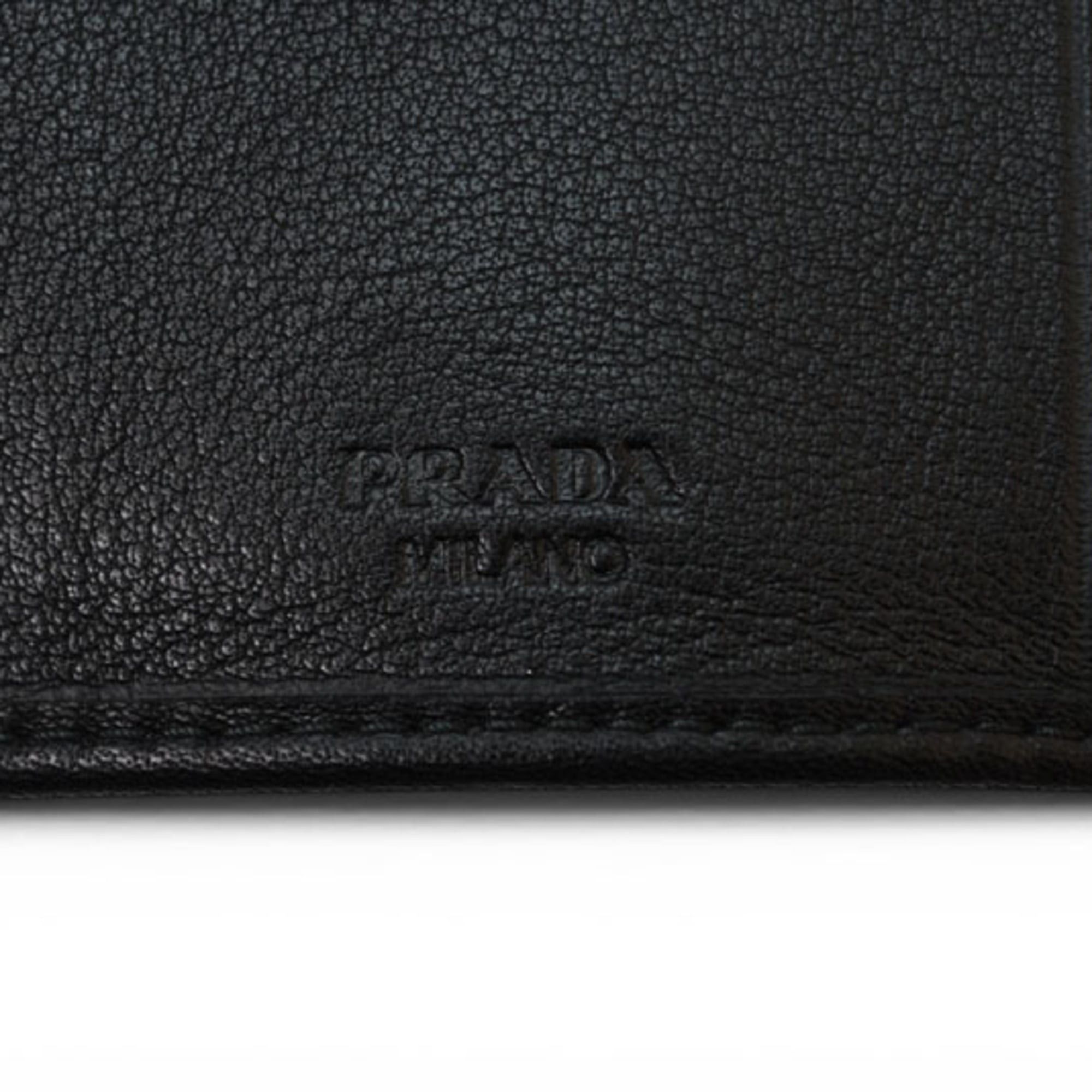 Prada Prada Key Case Holder PRADA 6-ring Leather NERO Black Size ONE SIZE - 8 Thumbnail