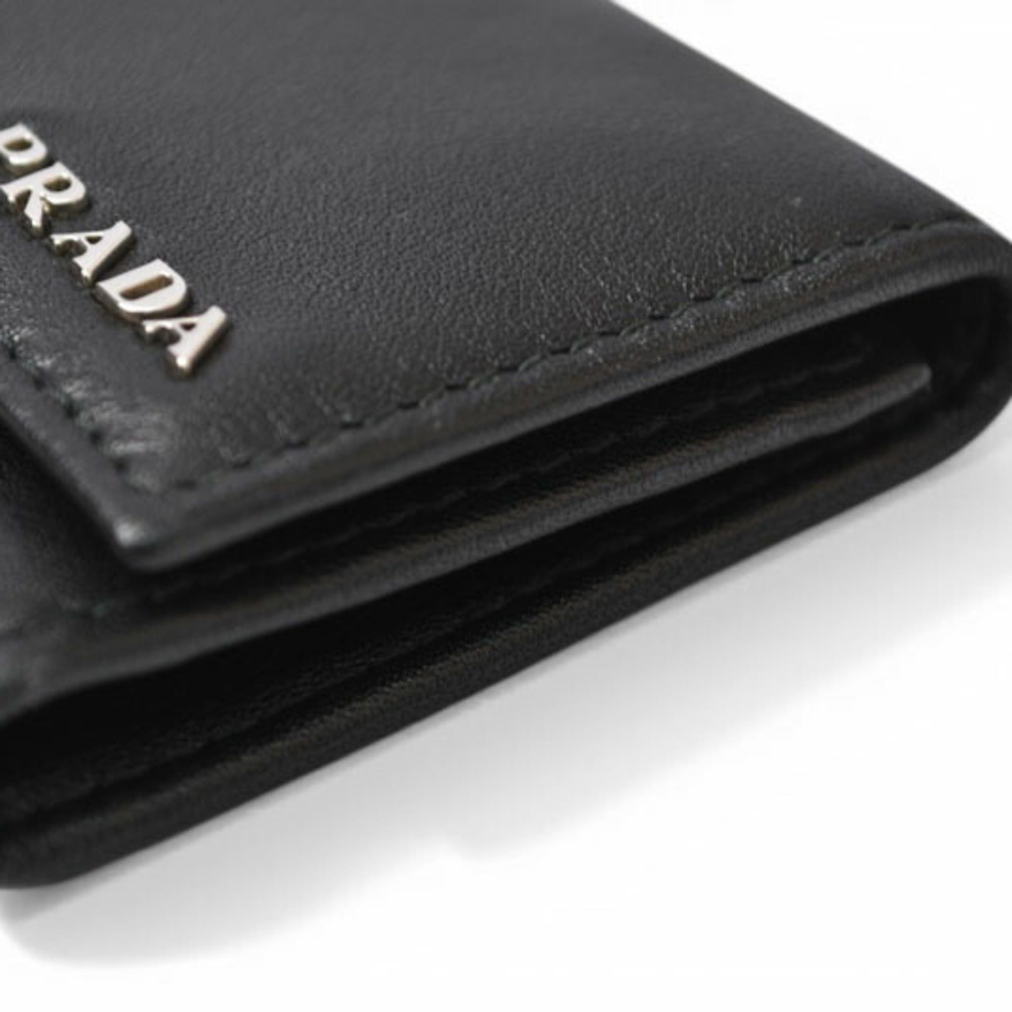 Prada Prada Key Case Holder PRADA 6-ring Leather NERO Black Size ONE SIZE - 12 Thumbnail