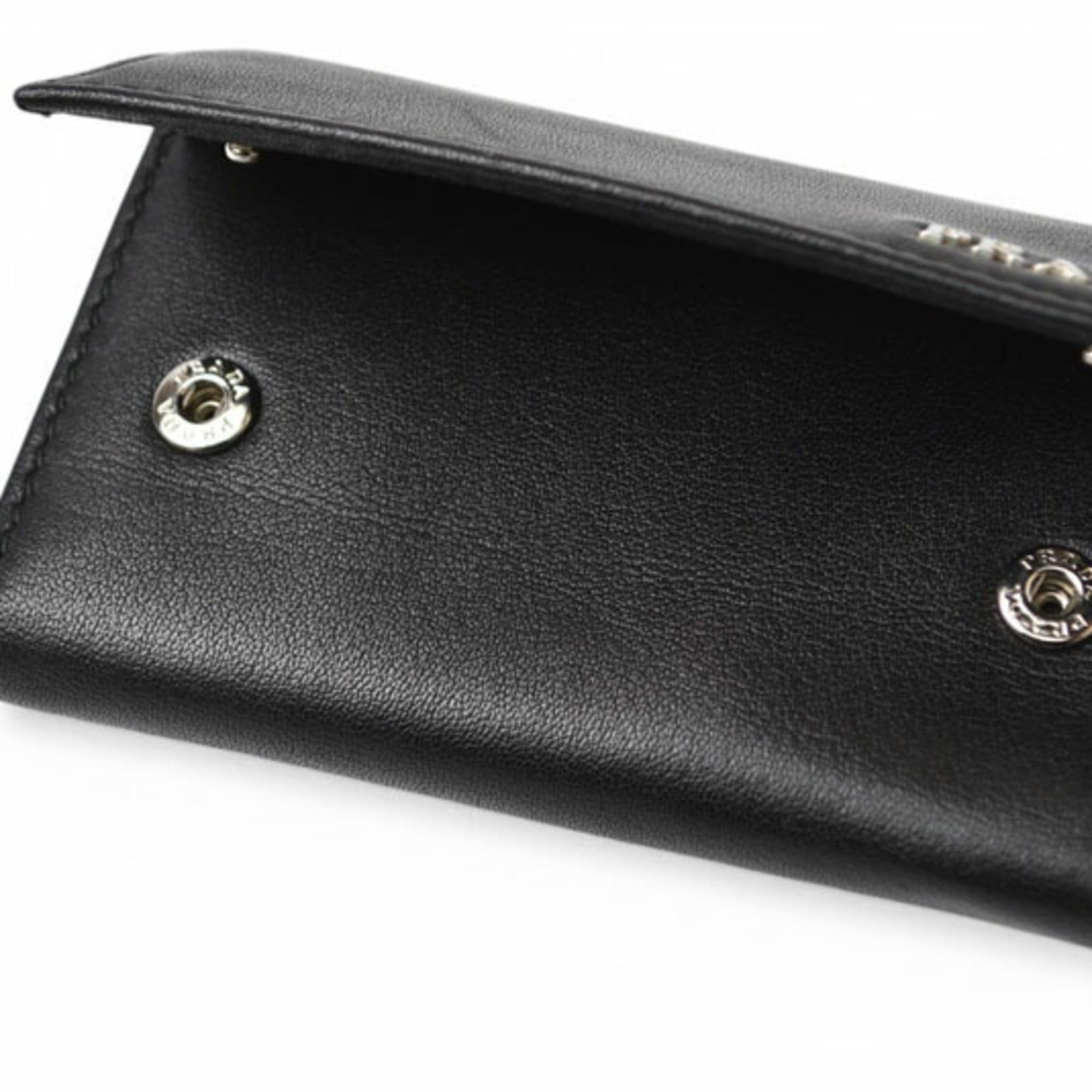 Prada Prada Key Case Holder PRADA 6-ring Leather NERO Black Size ONE SIZE - 9 Thumbnail